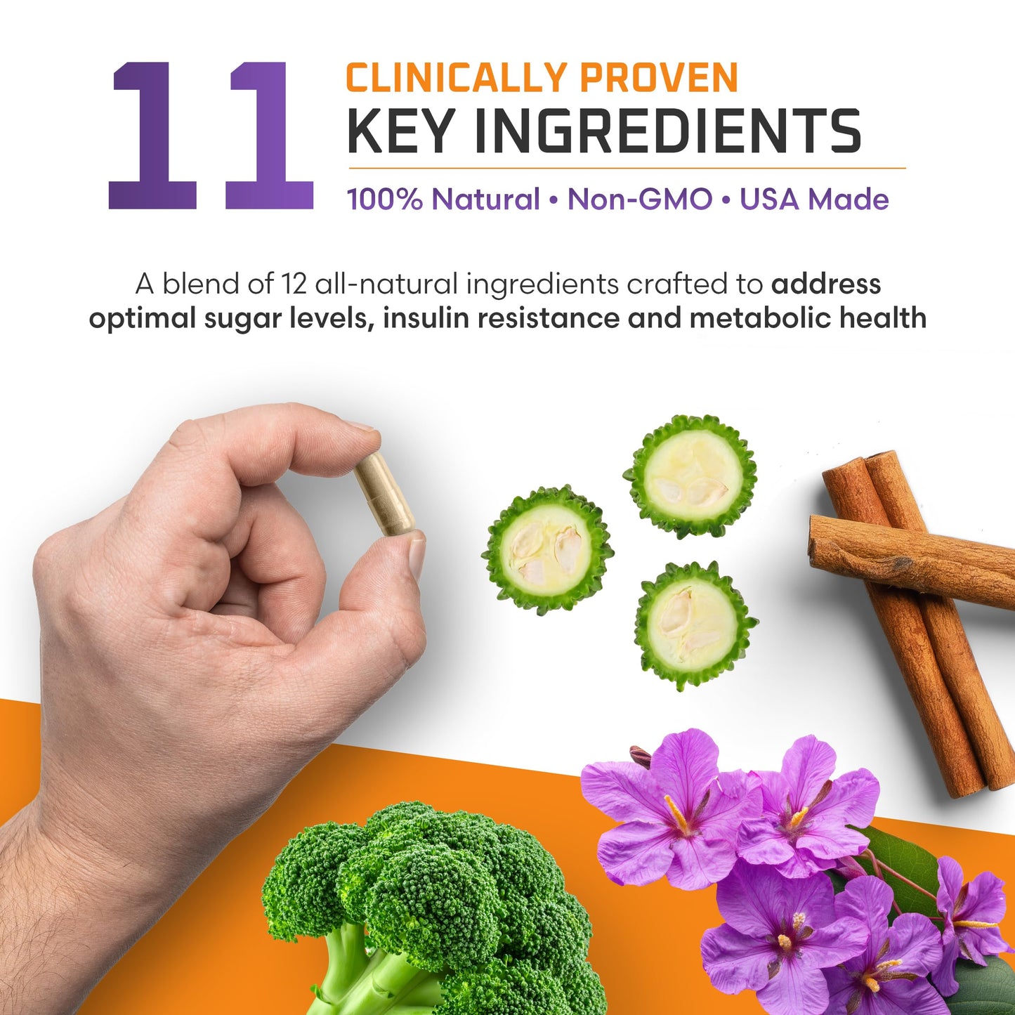 Ben's Natural Health Glucose Control Supplement with Berberine, Chromium, Inositol, Magnesium, 12 Ingredient Complex for Glucose and Carbohydrate Metabolism Support, 720 Capsules