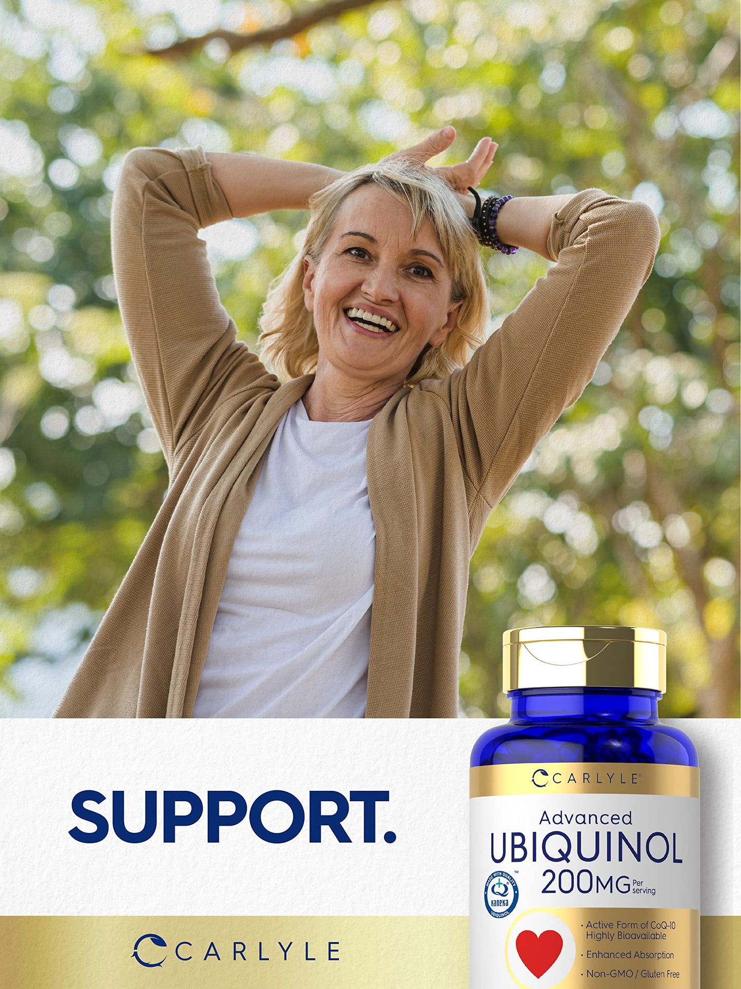 Carlyle Ubiquinol 200mg Softgels, 60 Count
