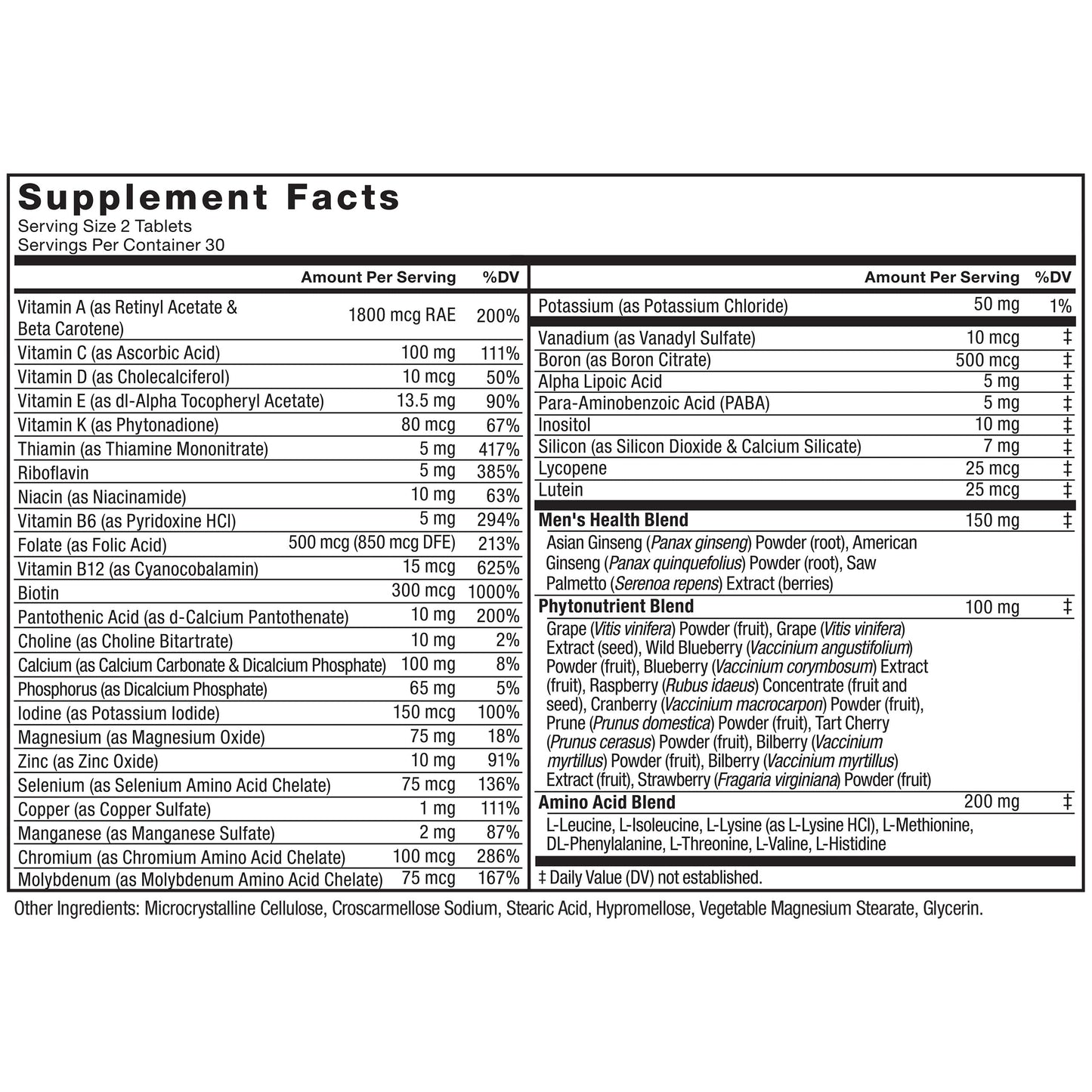 Force Factor Men’s Multivitamins Multivitamin for Men Plus Ammno Acids Tablet, 60 Count