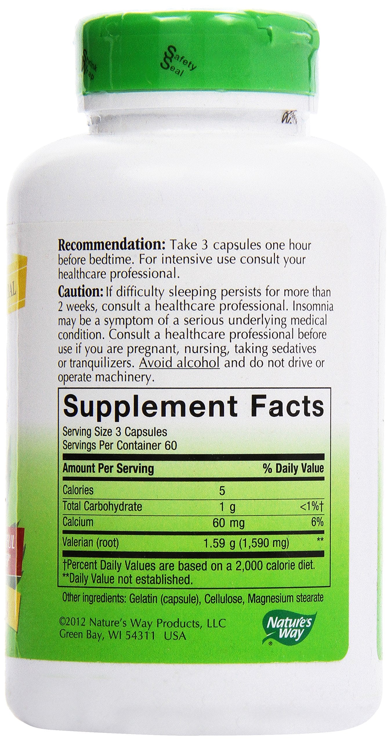 Nature's Way Valerian Root Capsules, 180 Capsules