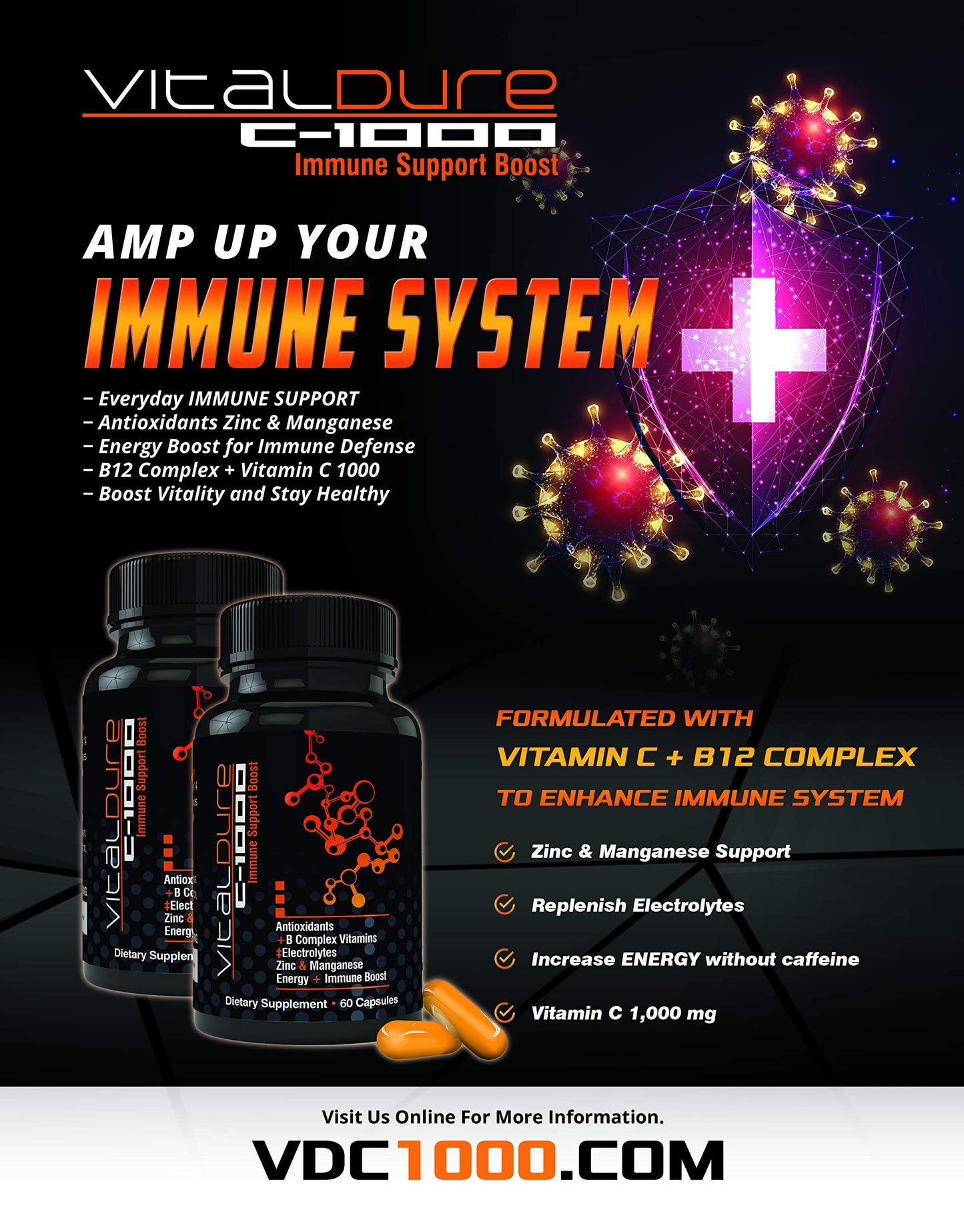 VitalDURE C1000 Capsule 60 Count