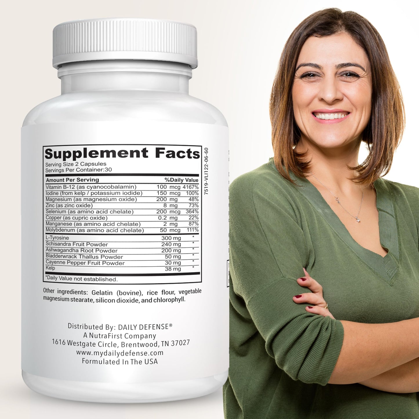 Daily Defense Thyroid Defense Capsule 60 Count
