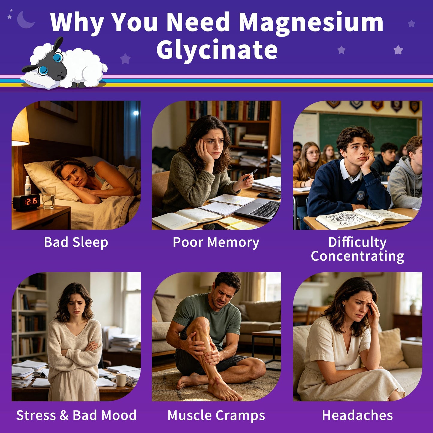 Herbance Magnesium Bisglycinate Gummies 500mg, 180 Gummies