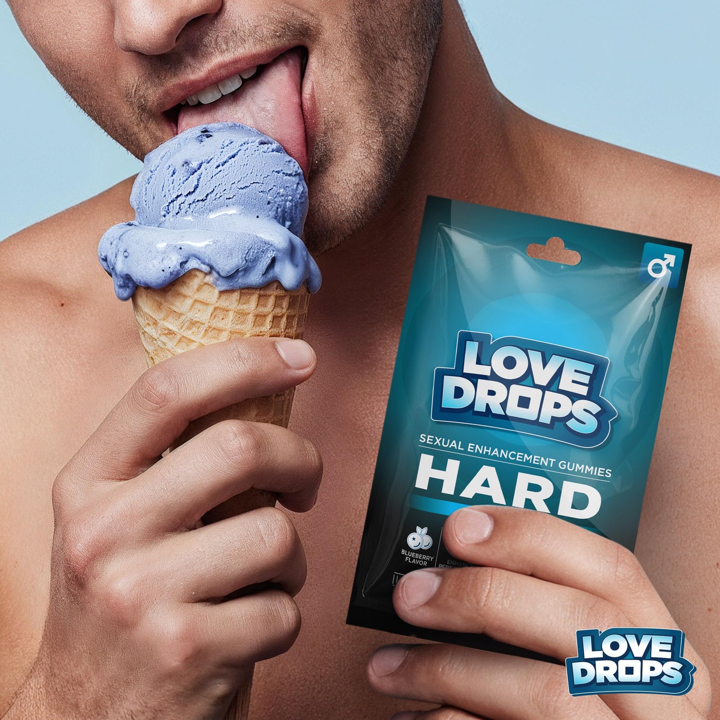 Lovedrops Sexual Enhancement Gummies for Him - Hard, 8 Gummies