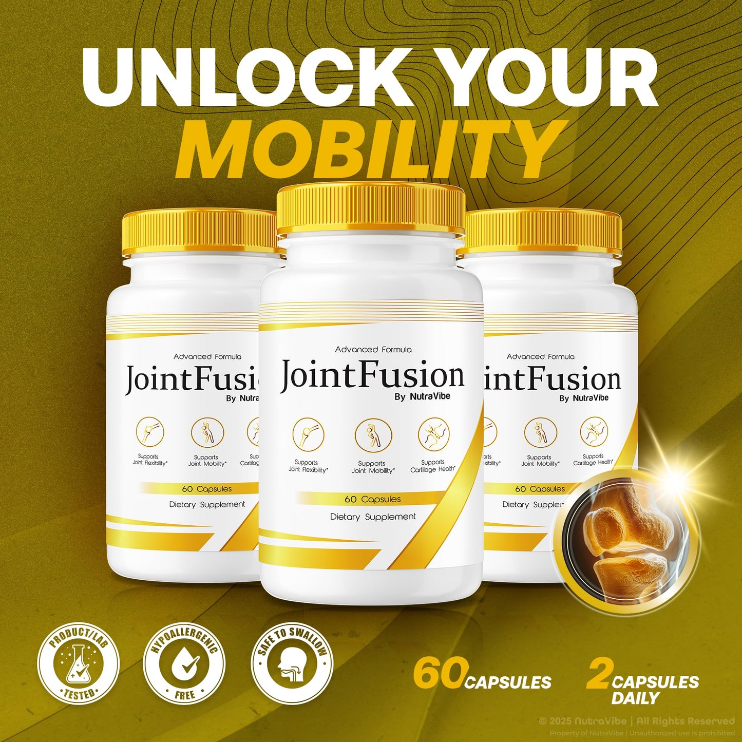 NutraVibe Joint Fusion Capsules, 120 Capsules