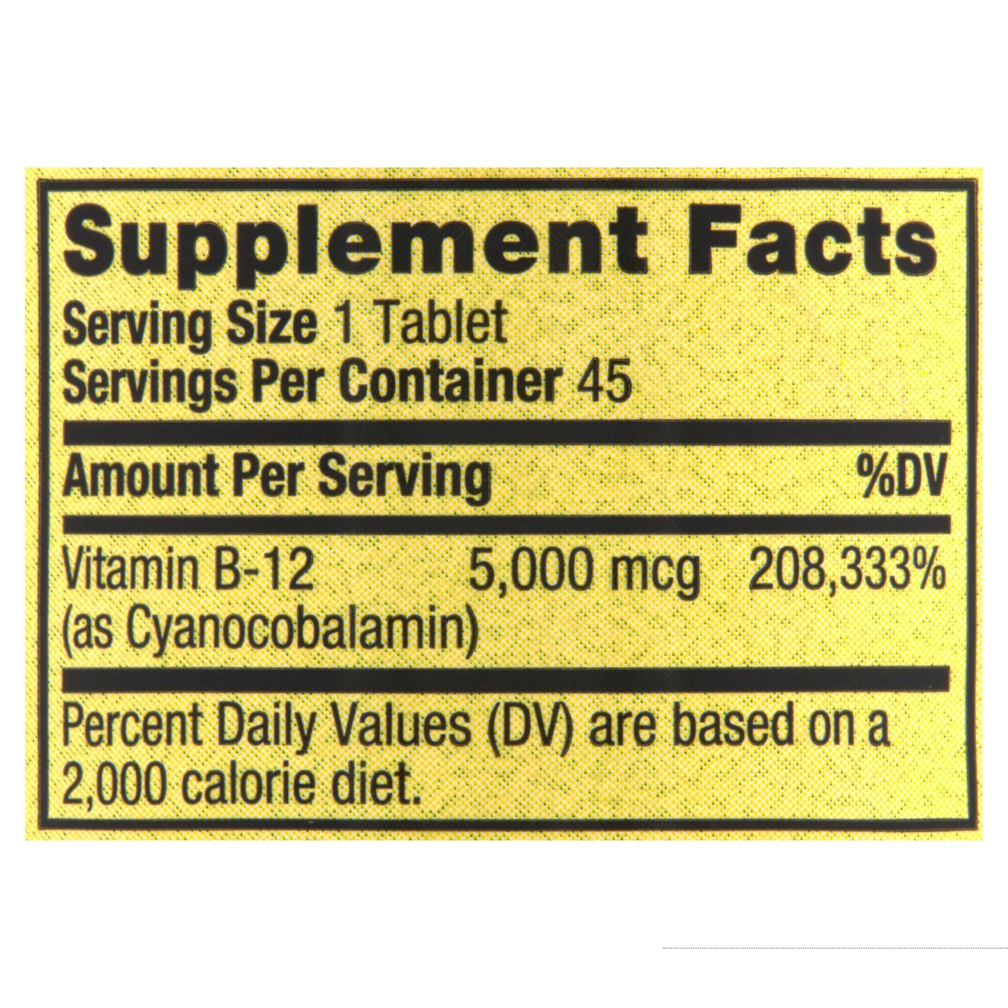 Sam's Trade B12 Methylcobalamin 5000mcg Tablets, 45 Count
