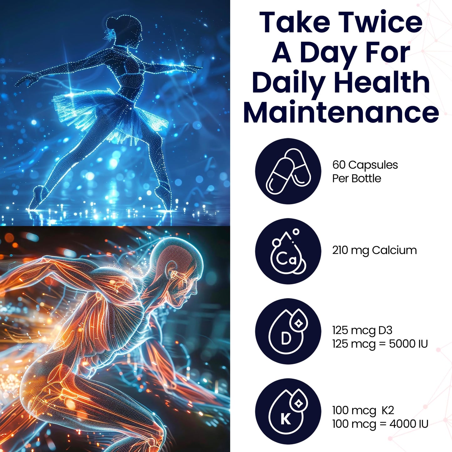 Valleywave Labs Vitamin D3 K2 Capsules 60 Capsules