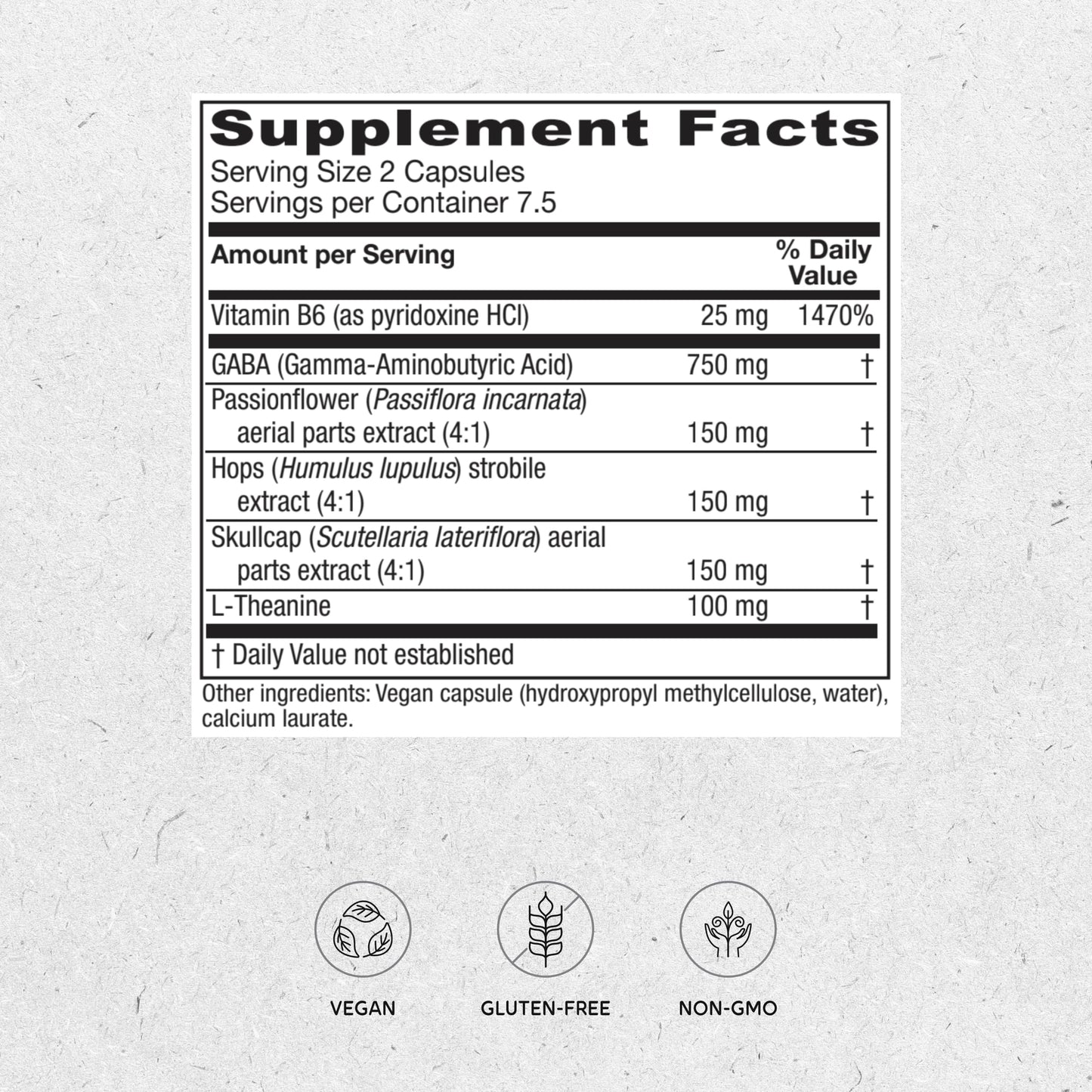 Vitanica GABA Ease Calming Support Vegan 15 Capsules