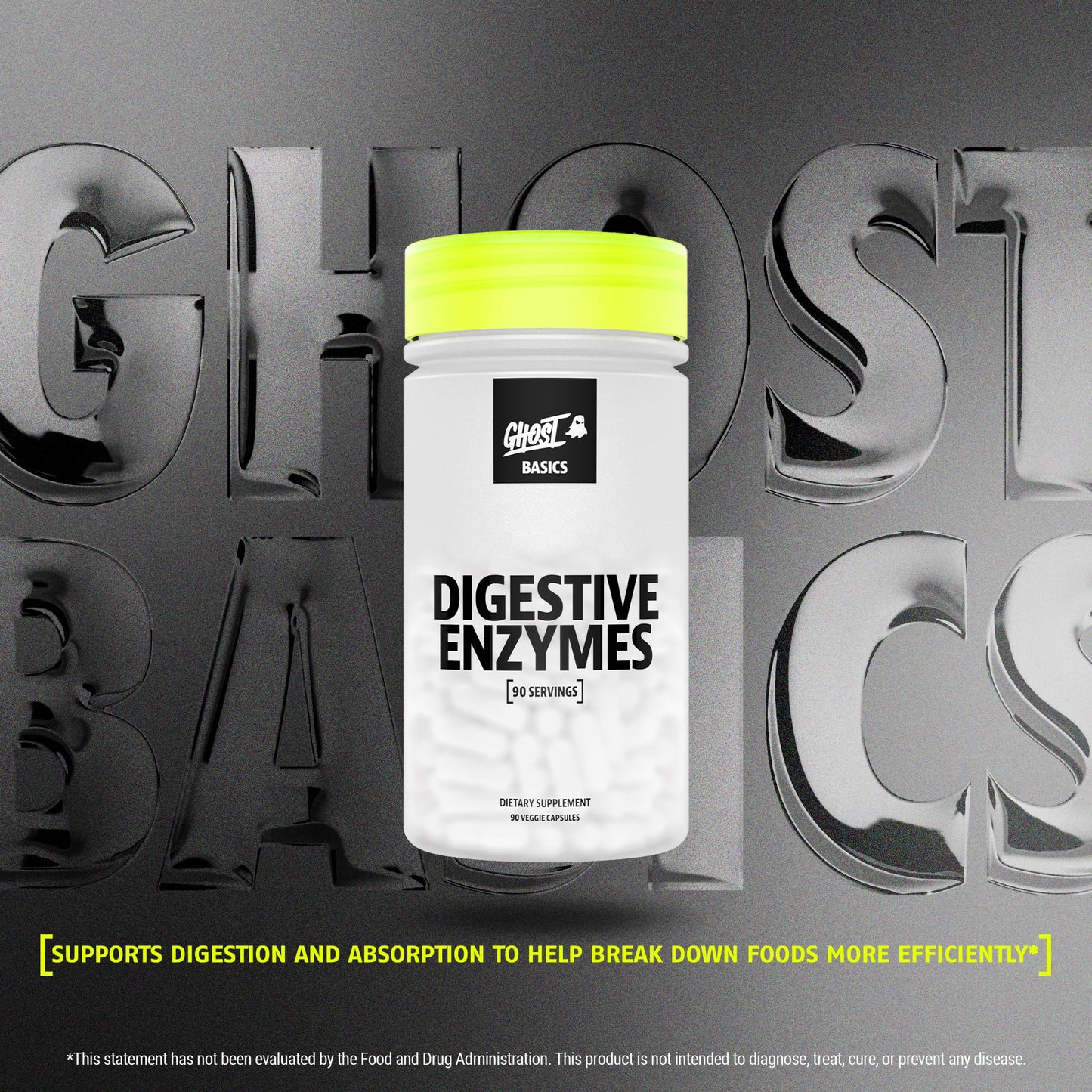 GHOST Basics Digestive Enzymes Capsule, 90 Count