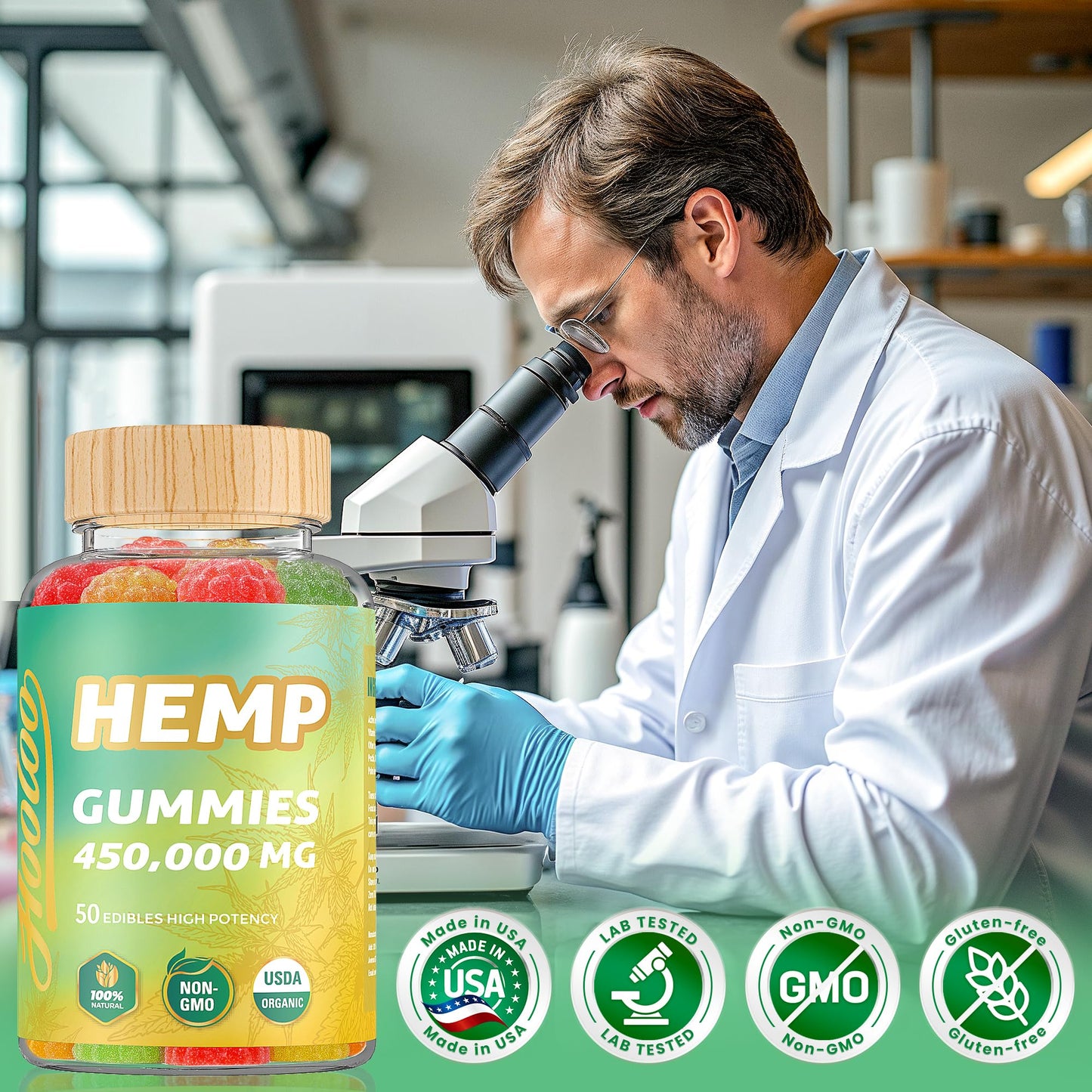 HOOLOO Hemp Gummies Gummy 2-Count