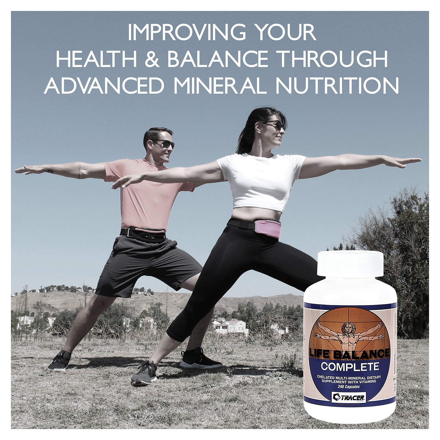 Tracer Minerals Life Balance Complete Chelated Multi-Mineral Dietary Supplement with Vitamins and Real Amino Acid Chelated Trace Minerals, Made in the USA, 240 Capsules