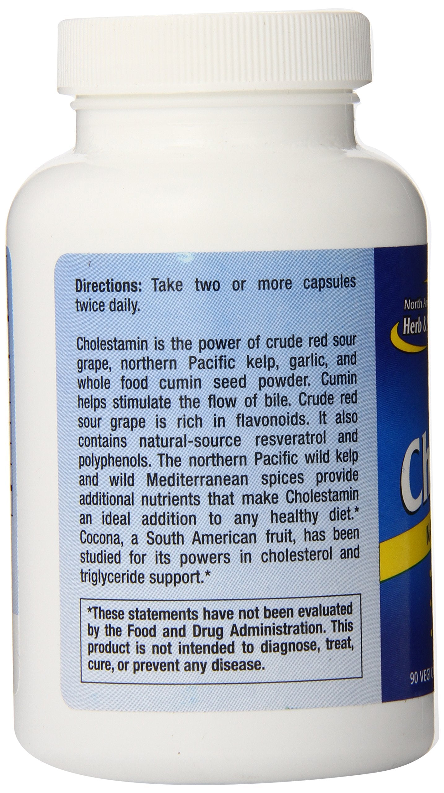 North American Herb & Spice Cholestamin Capsules 90