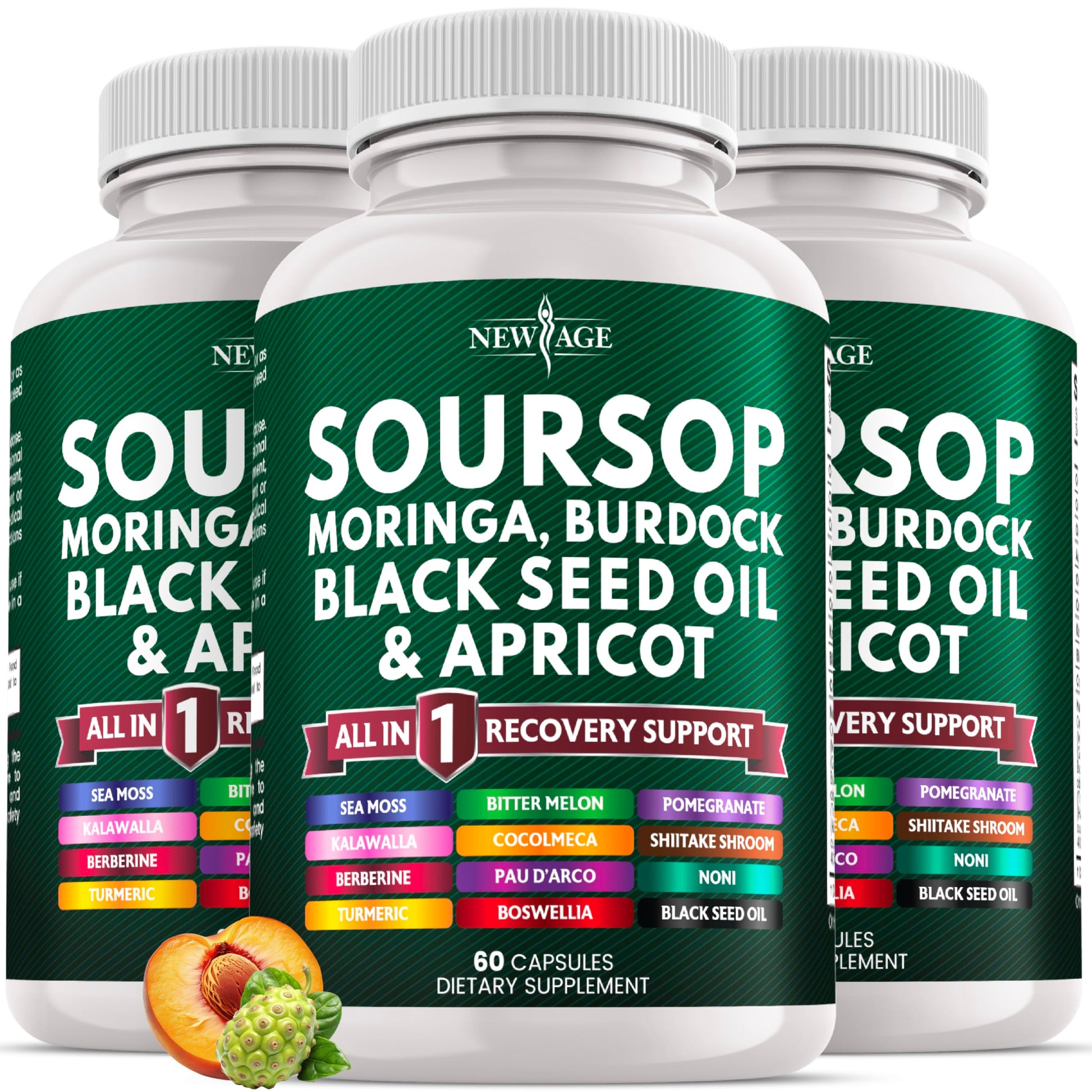 NEW AGE Soursop Supplement Capsules 180