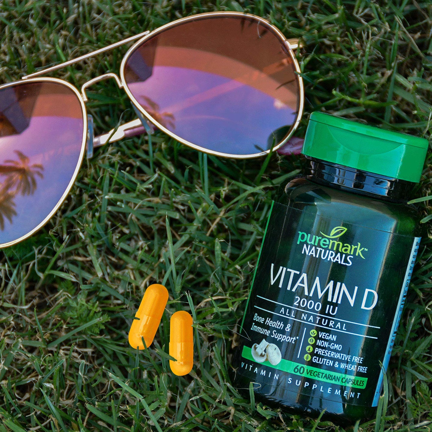 Puremark Vitamin D 2000 IU Capsules, 60 Count
