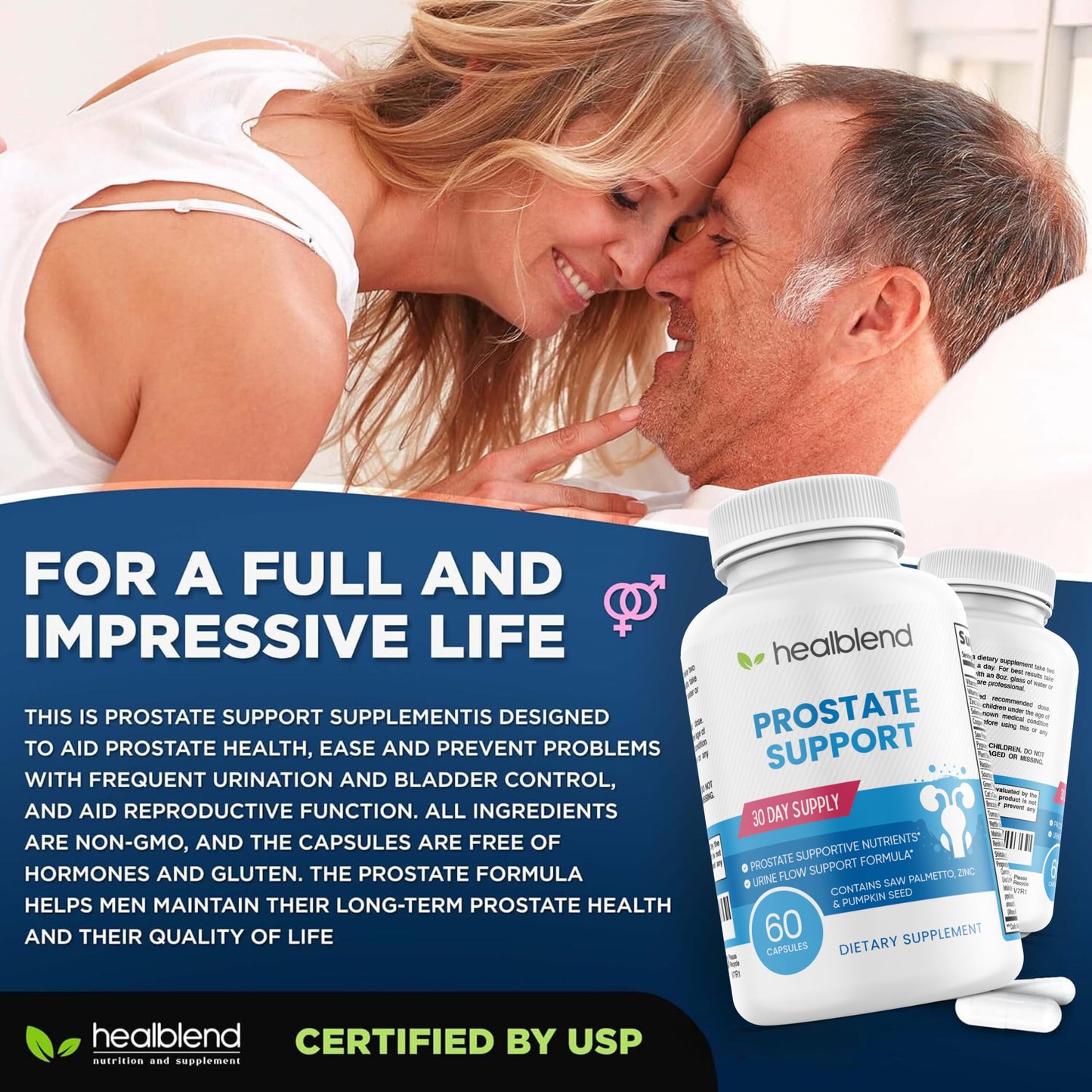 healblend Prostate Formula Prostate Support Supplement Capsule 60 Capsules