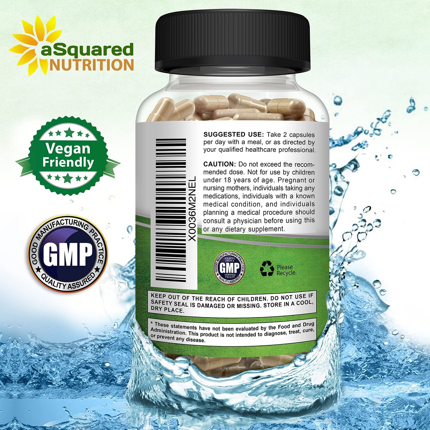 aSquared Nutrition Shilajit 1000mg Capsules, 120 Count