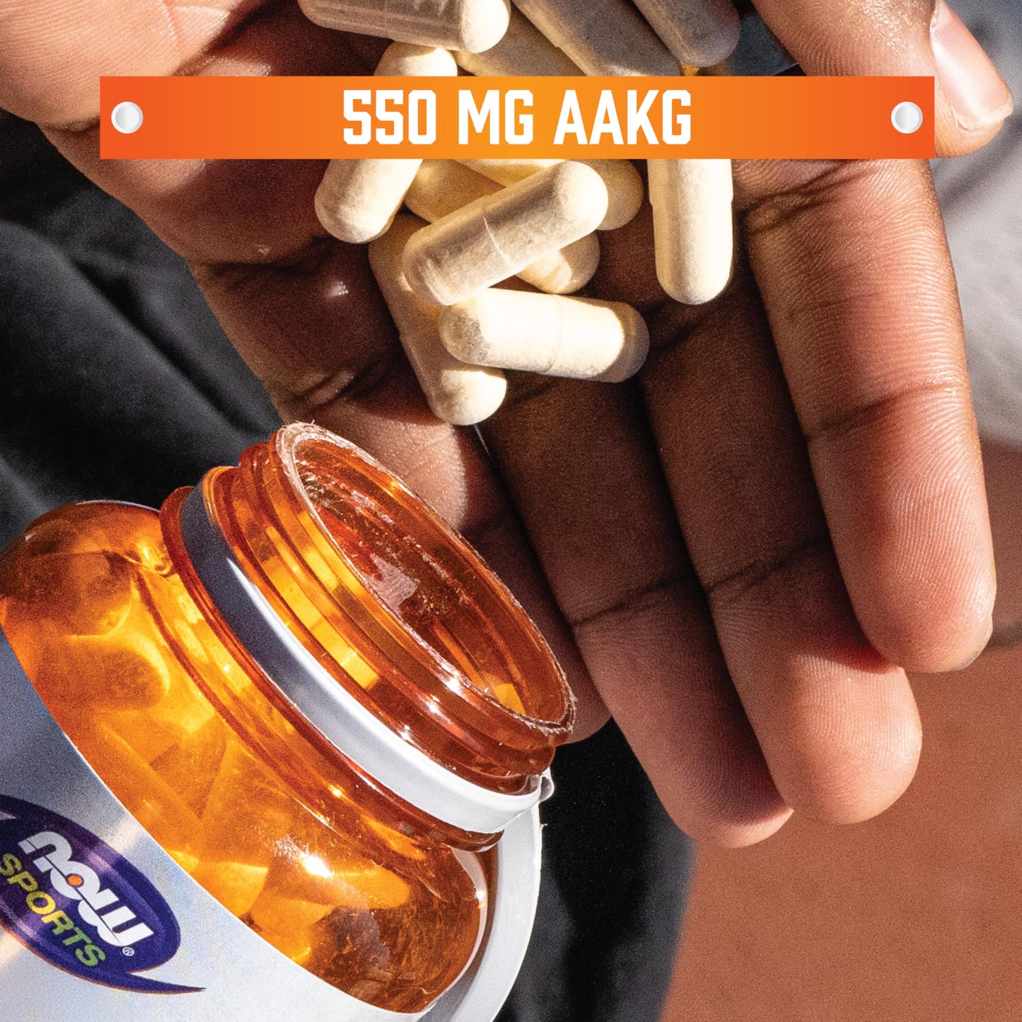 NOW Foods AAKG 2200 Arginine Capsules, 180 Count