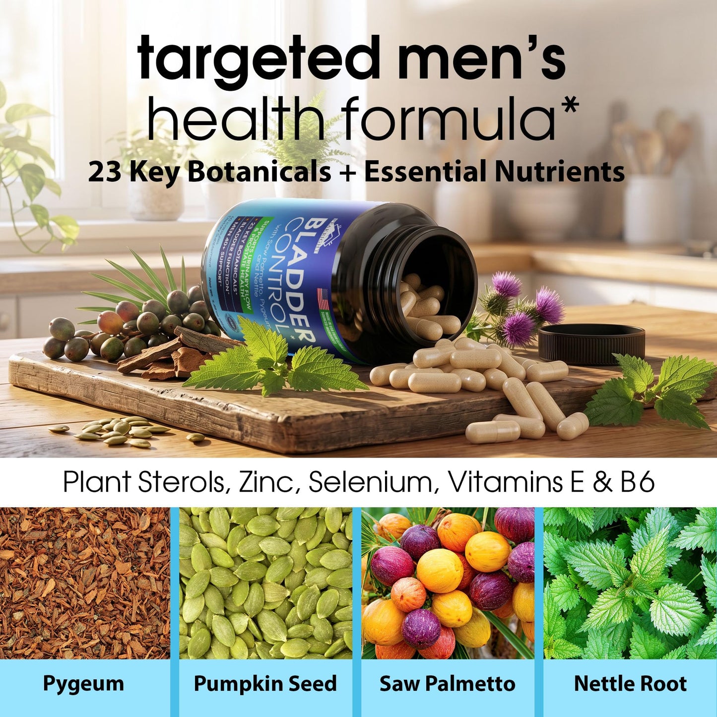 Peakright Prostate Health Supplements for Men 40+ 60 Capsules