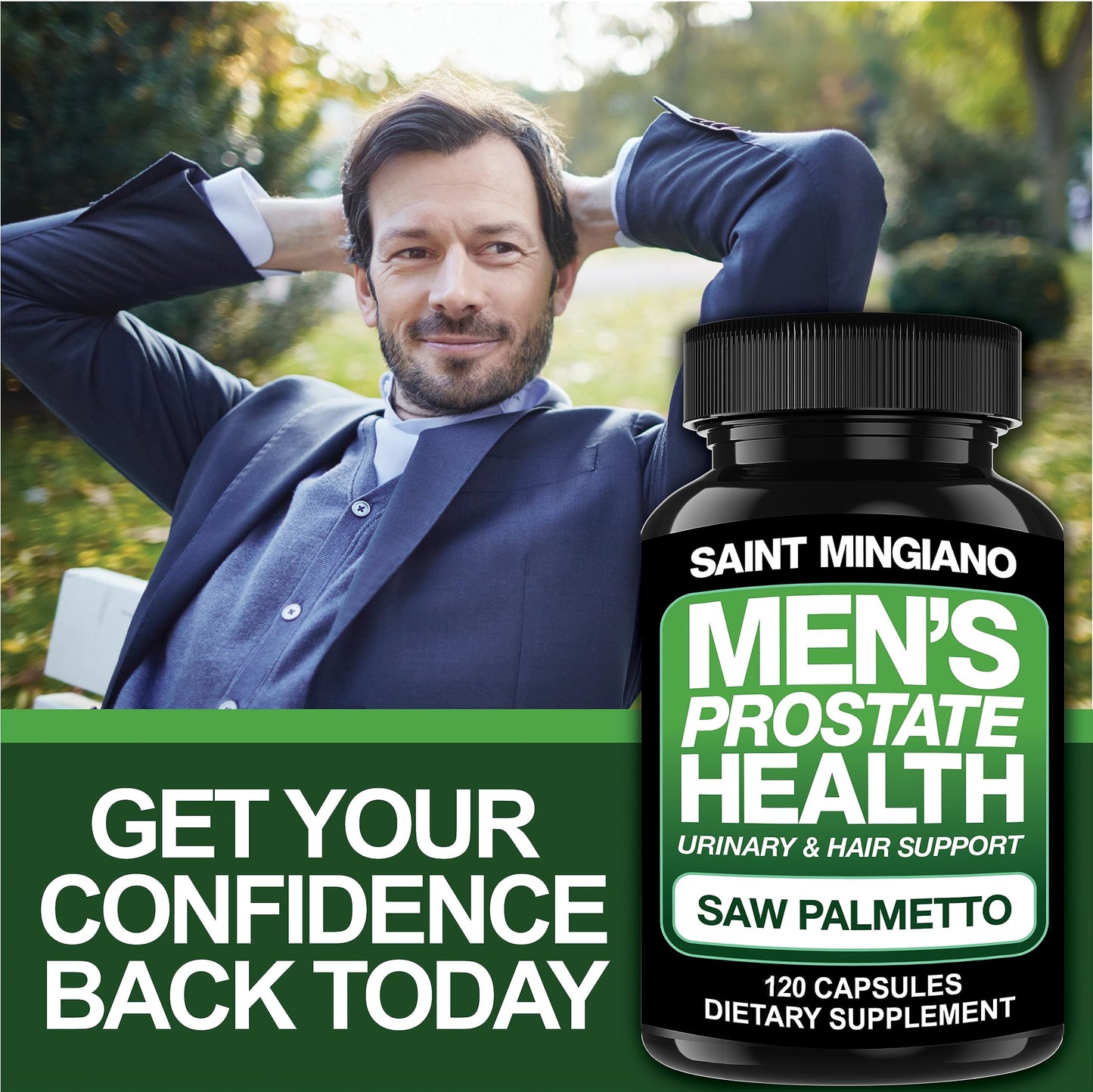 Saint Mingiano Men's Prostate Health Supplement 120 Capsules