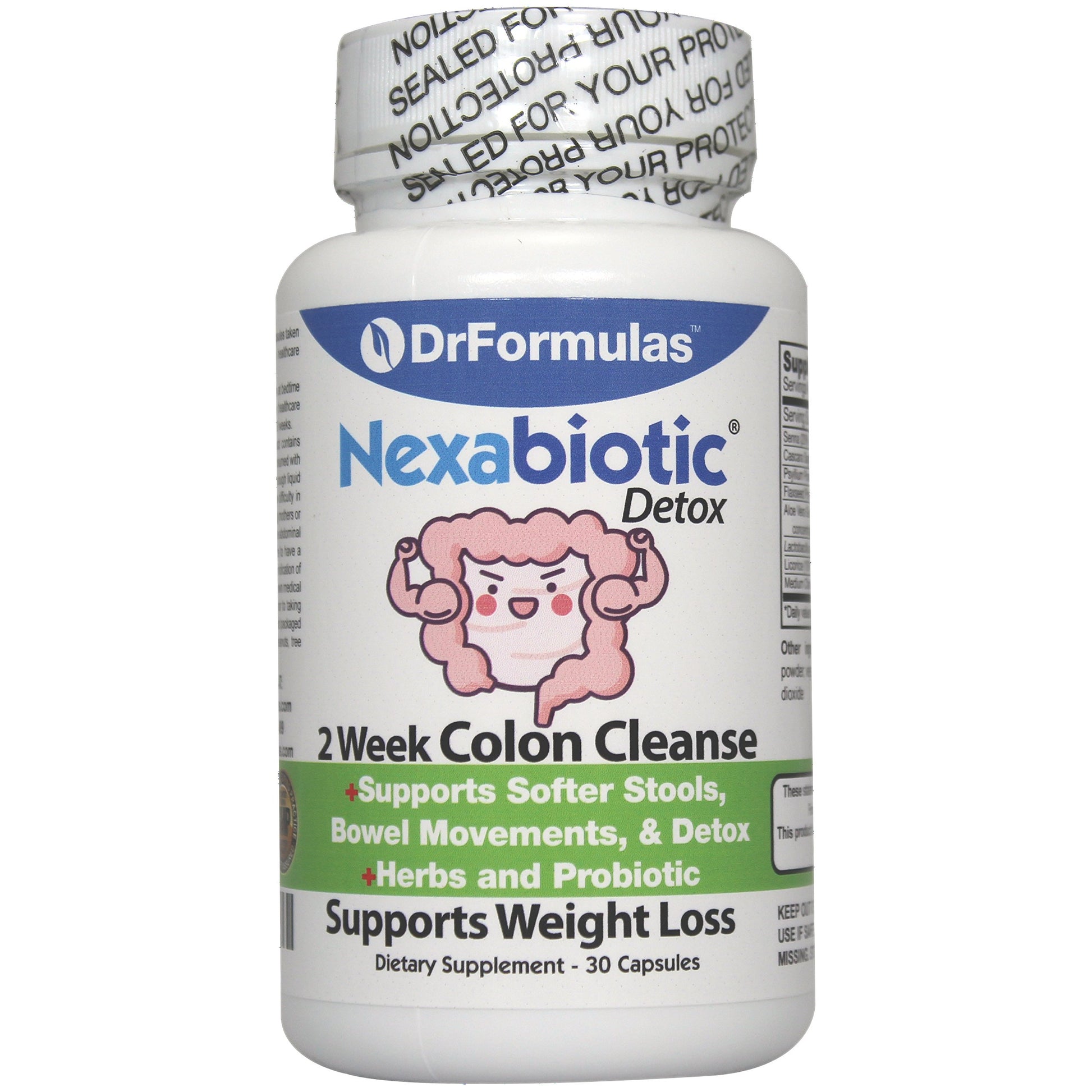 DrFormulas Probiotics for Women Weight Loss | Men & Women Colon Cleanse Detox | Nexabiotic 2 Week Fast & Quick Pills, Diet Supplements 30 Capsules