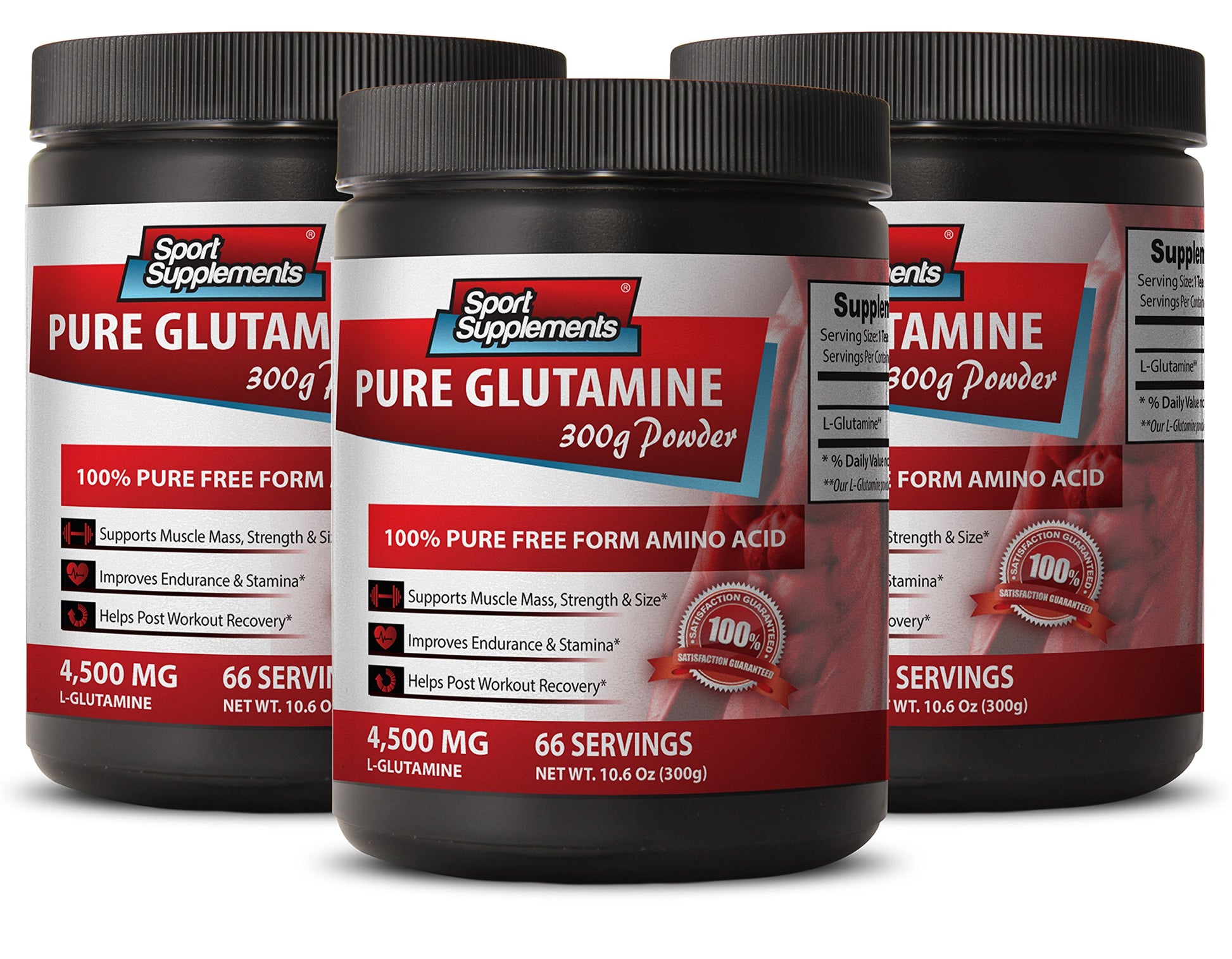 SPORT SUPPLEMENTS Brain and Memory Booster Pure Glutamine Powder 4,500 mg Immune Support L-Glutamine Pre Workout Post Workout 31.8 oz