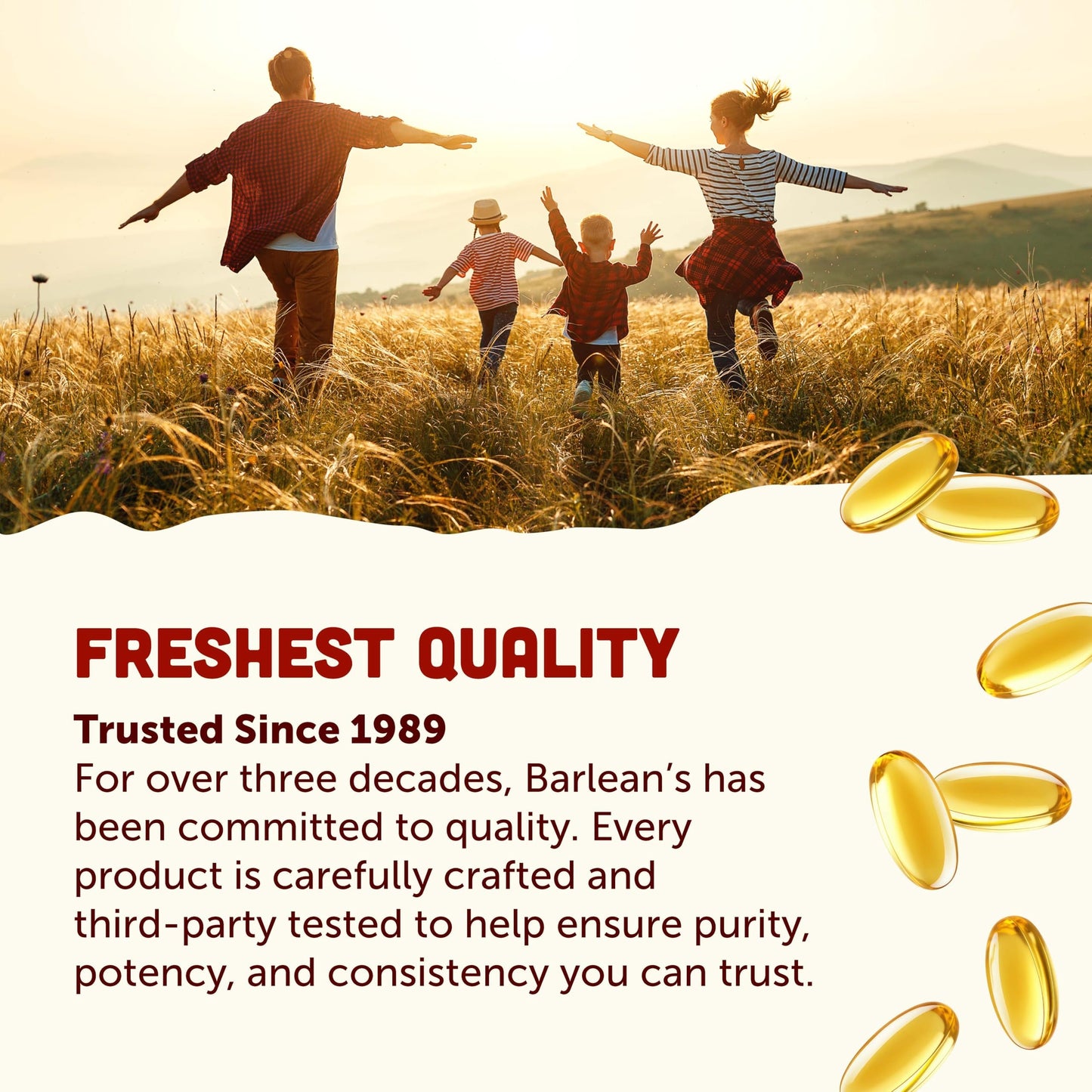 Barlean's Omega-3-6-9 Flaxseed Oil Softgels, 100 Count