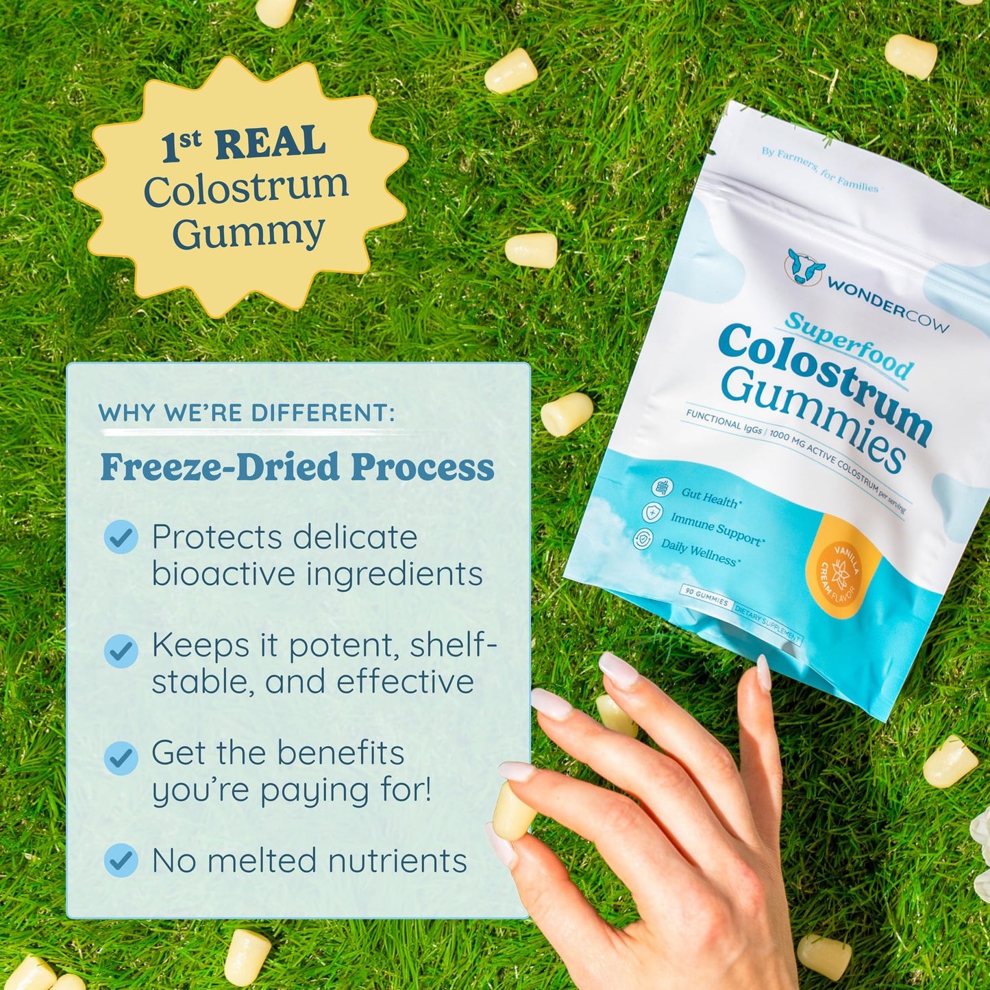 WONDERCOW Colostrum Gummies 90 Count