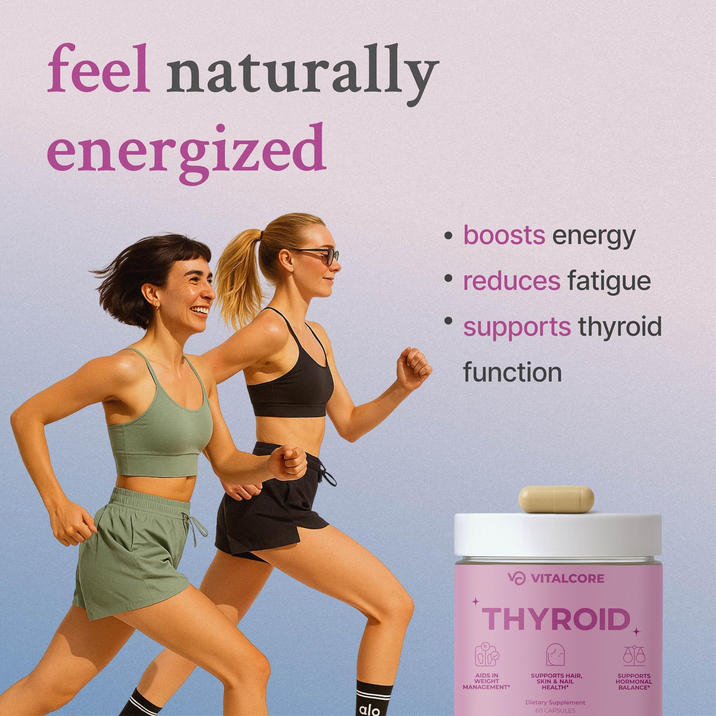 Vital Core Desiccated Thyroid Supplement 200mg Capsule, 60 Capsules