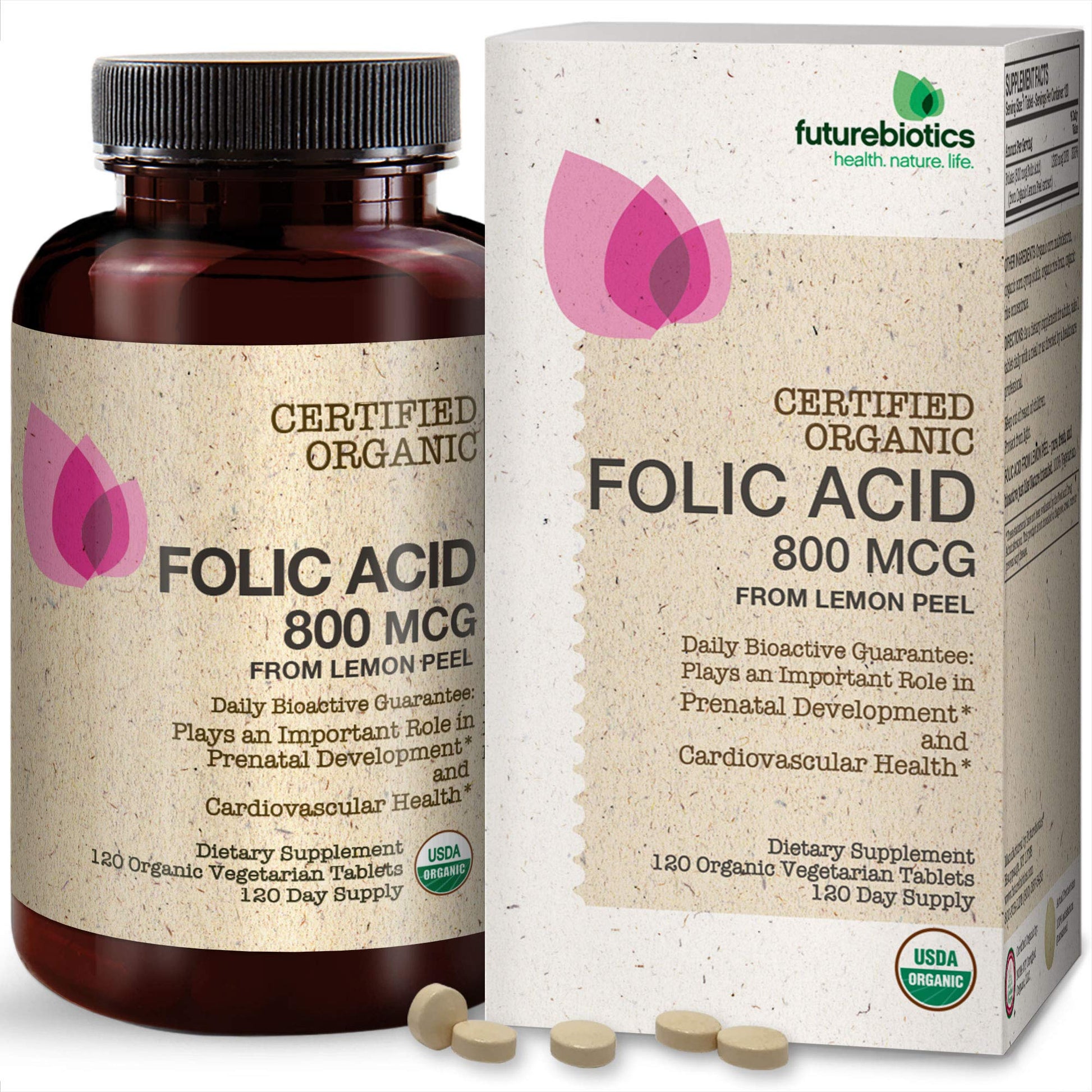 Futurebiotics Folic Acid 800mcg Vegetarian Tablets, 120 Tablets
