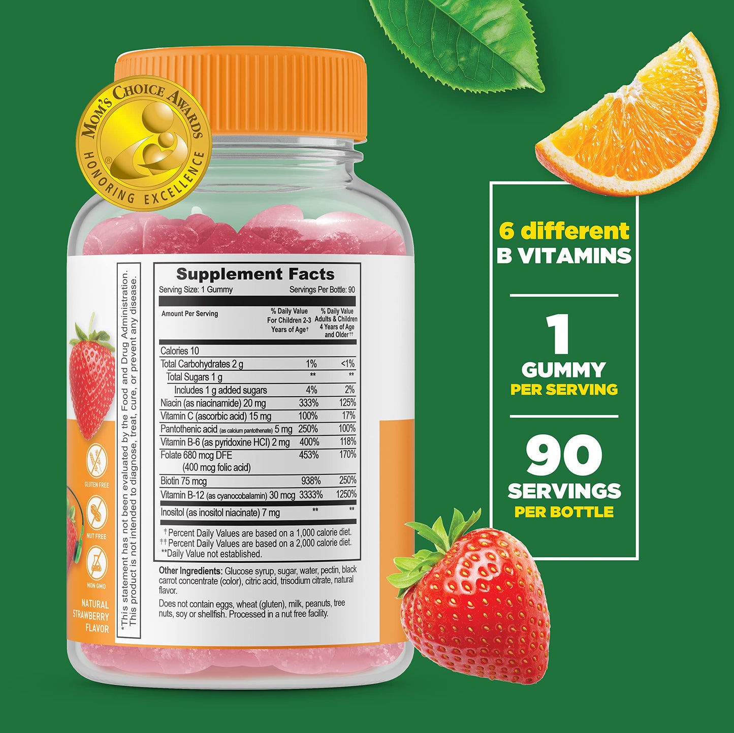 Lifeable Vitamin C Kids + B Complex Gummies, 180 count