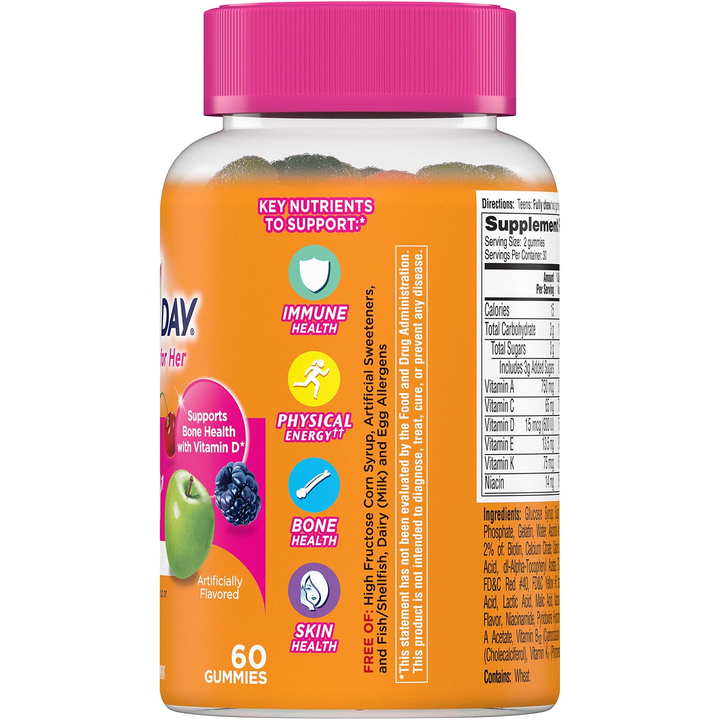 ONE A DAY Vitacrave For Him & Vitacrave Teen For Her Gummies, 240 Gummies, Pack of 4