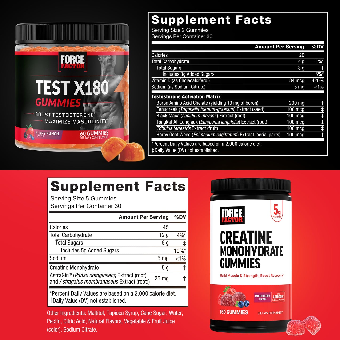 Force Factor Creatine Gummies 210 Gummies