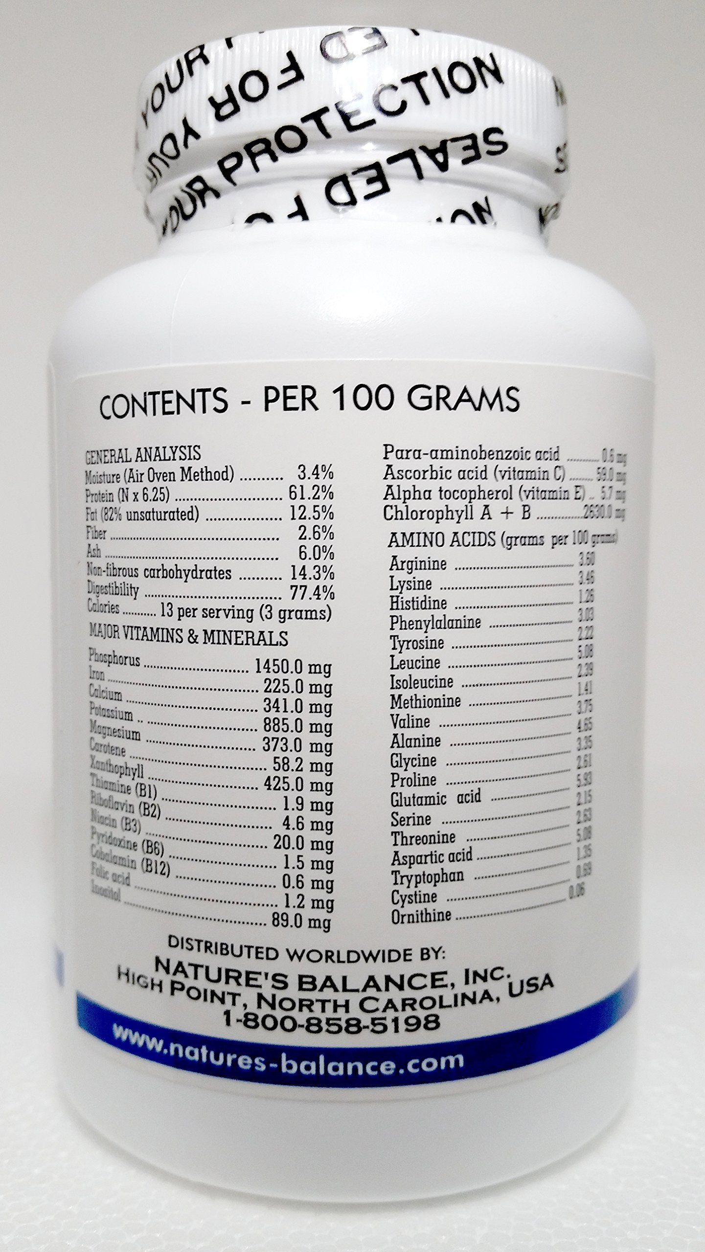 Nature's Balance Premium Chlorella Capsules, 180 Capsules