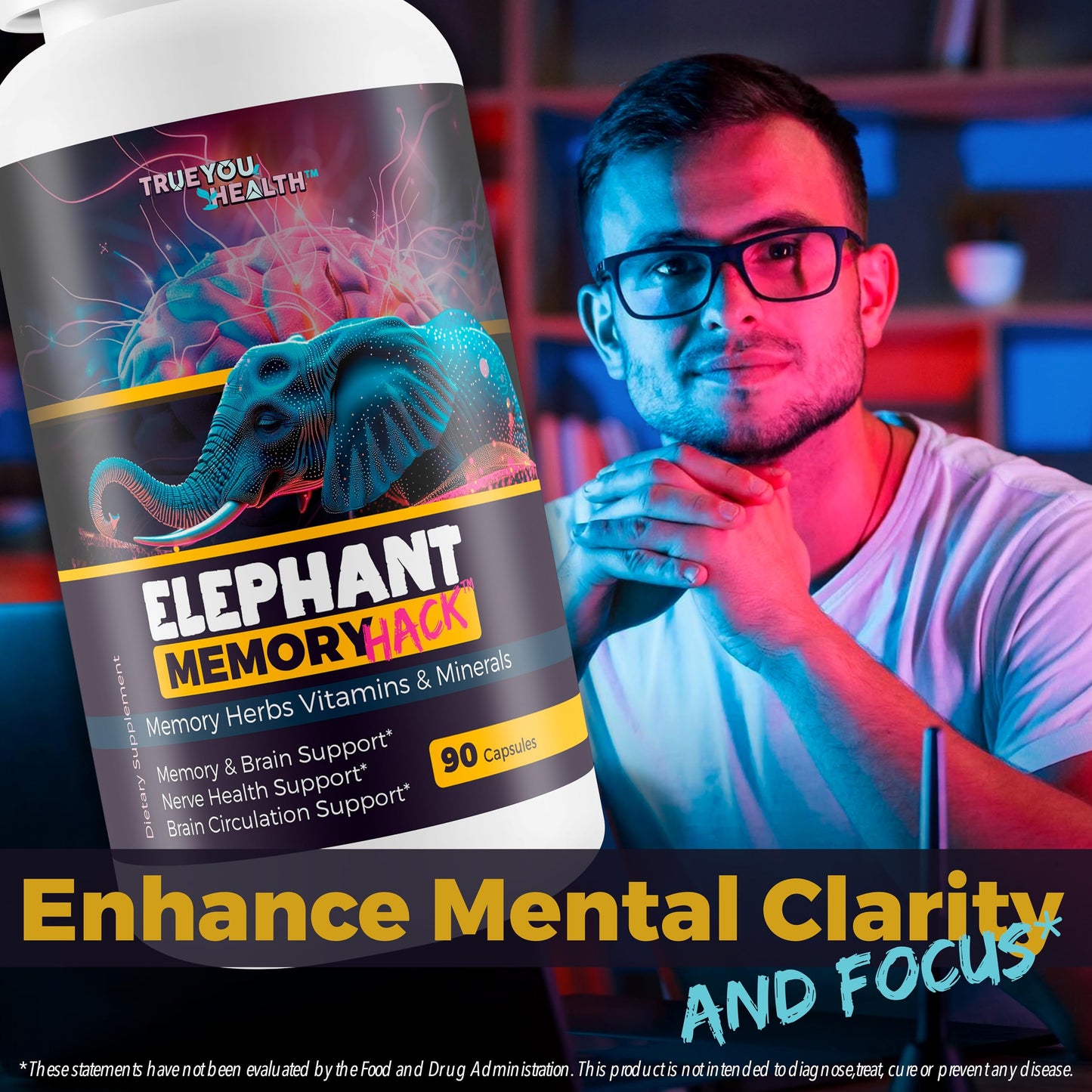 True You Health Elephant Memory Hack Capsule 90 Count
