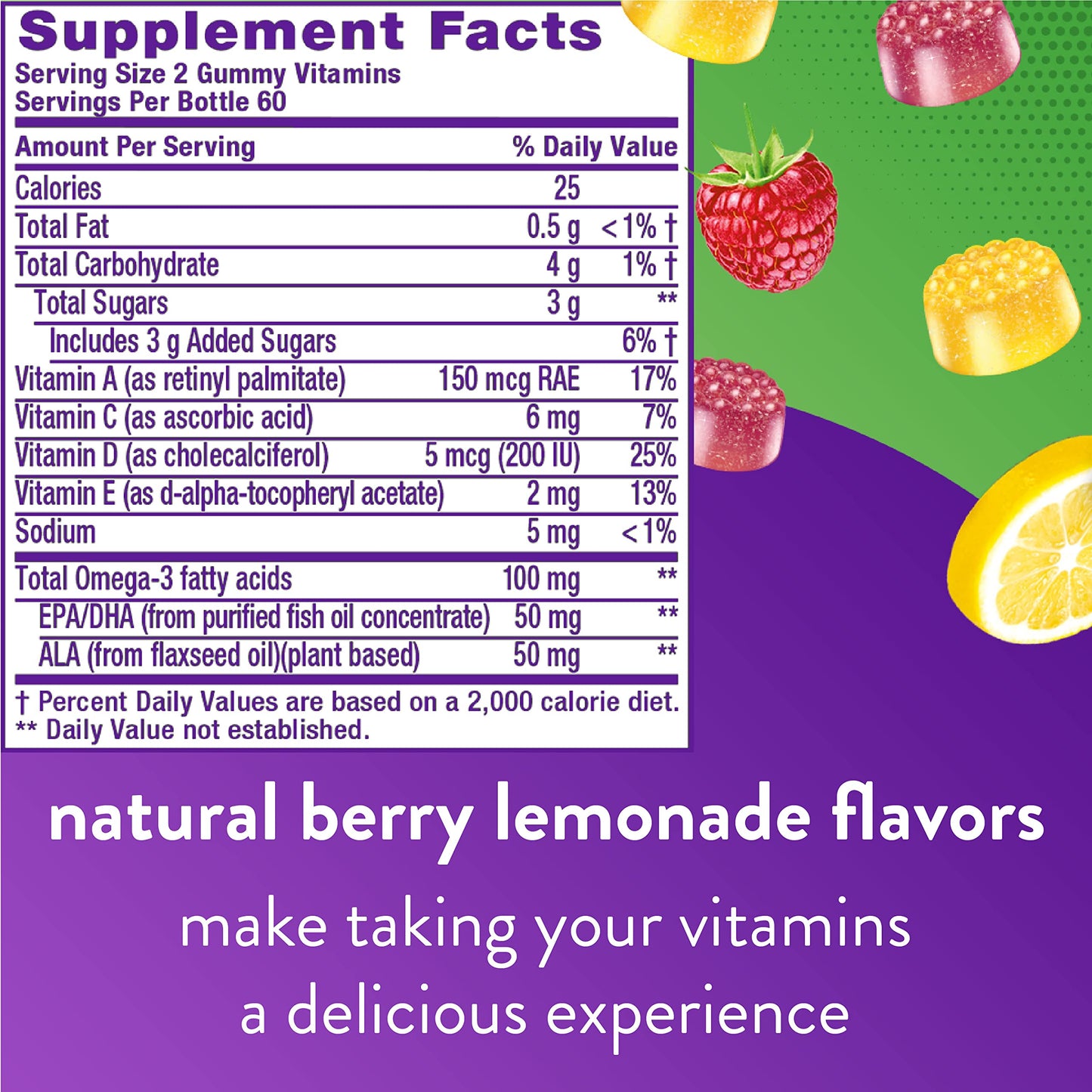 Vitafusion Probiotic Gummy Supplements & Omega-3 Gummy Vitamins, 70 Gummies
