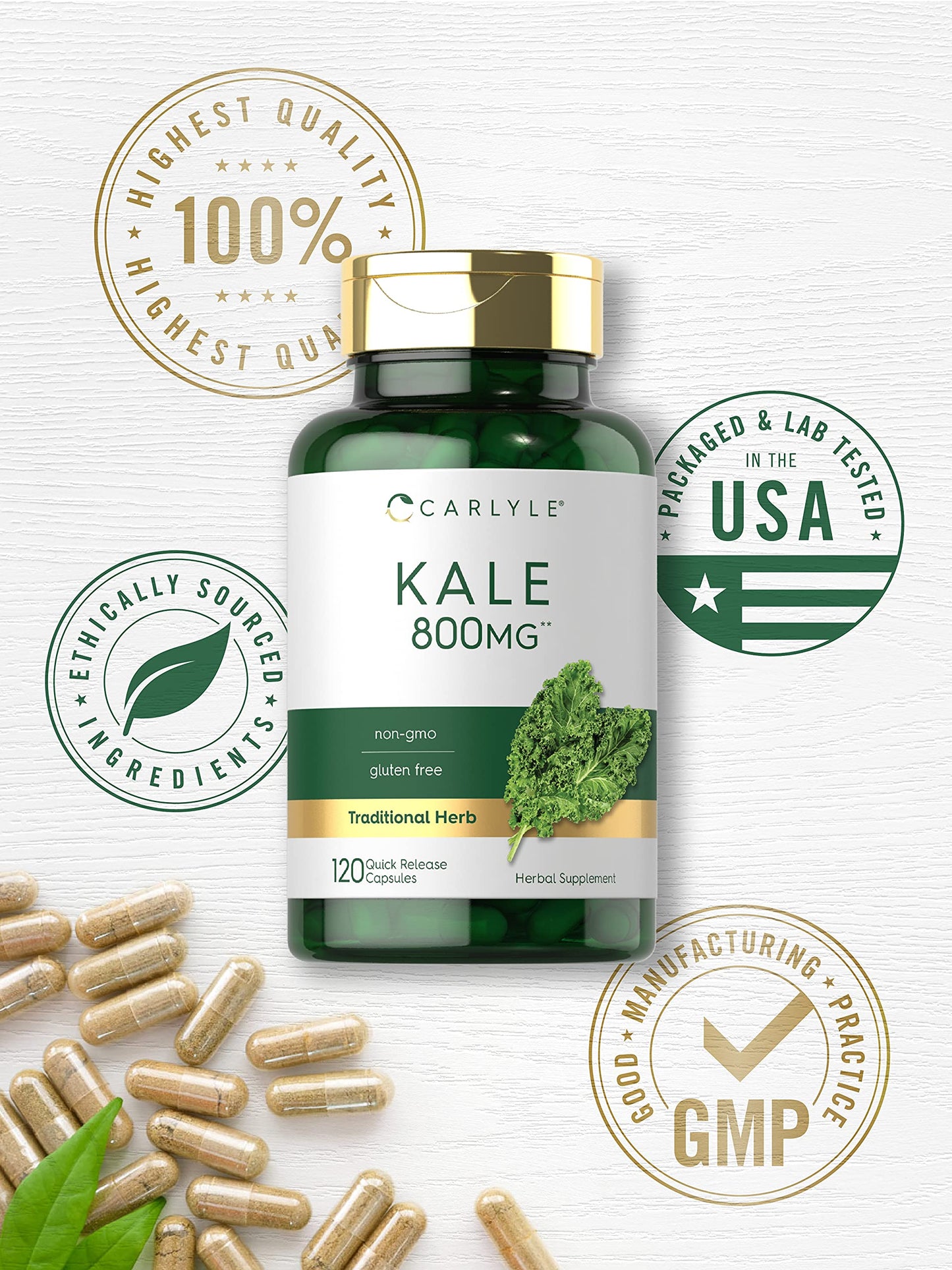 Carlyle Kale Supplement Capsule 120 Count