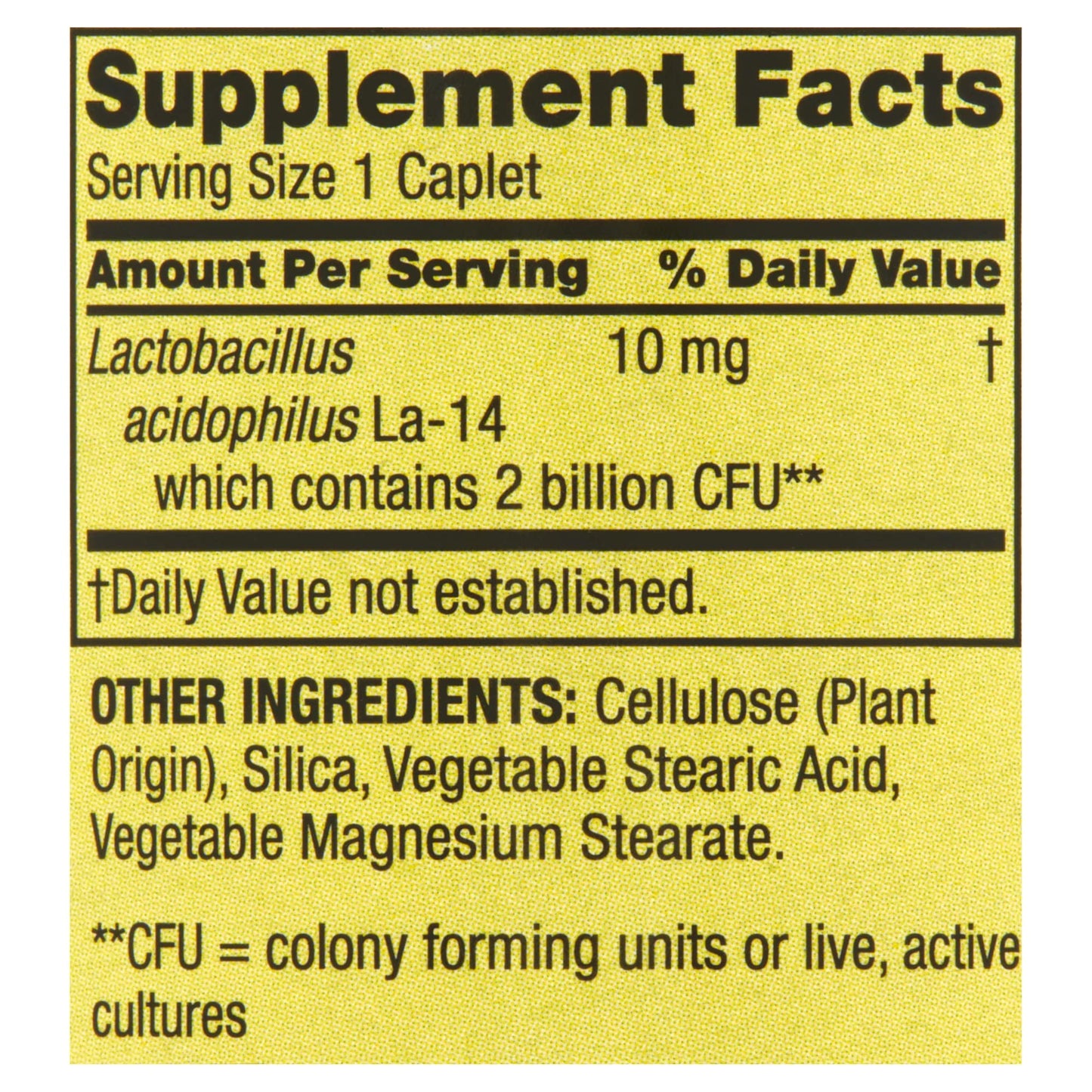 LUAL Acidophilus Supplement Caplet 100