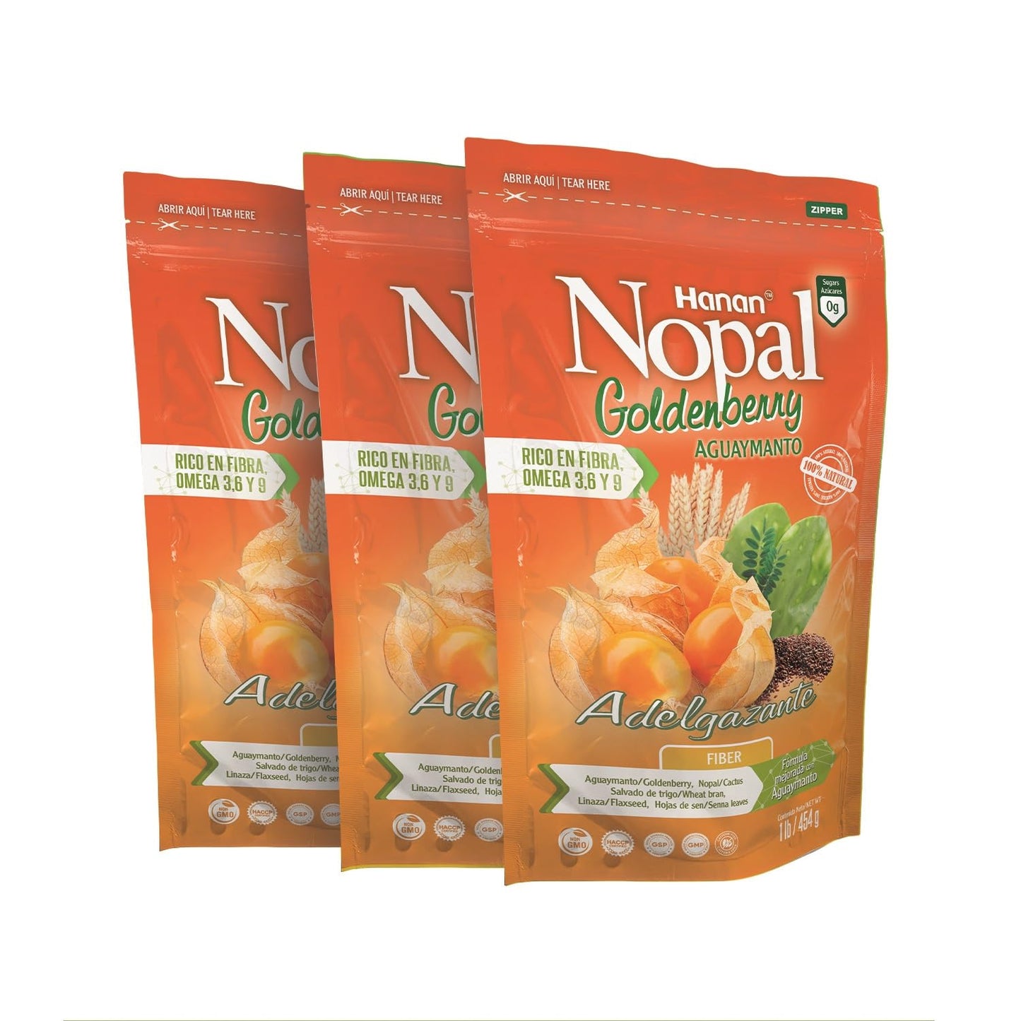 NOPAL MIX Goldenberry Aguaymanto High Fiber Blend, Powder Fiber, 48 oz