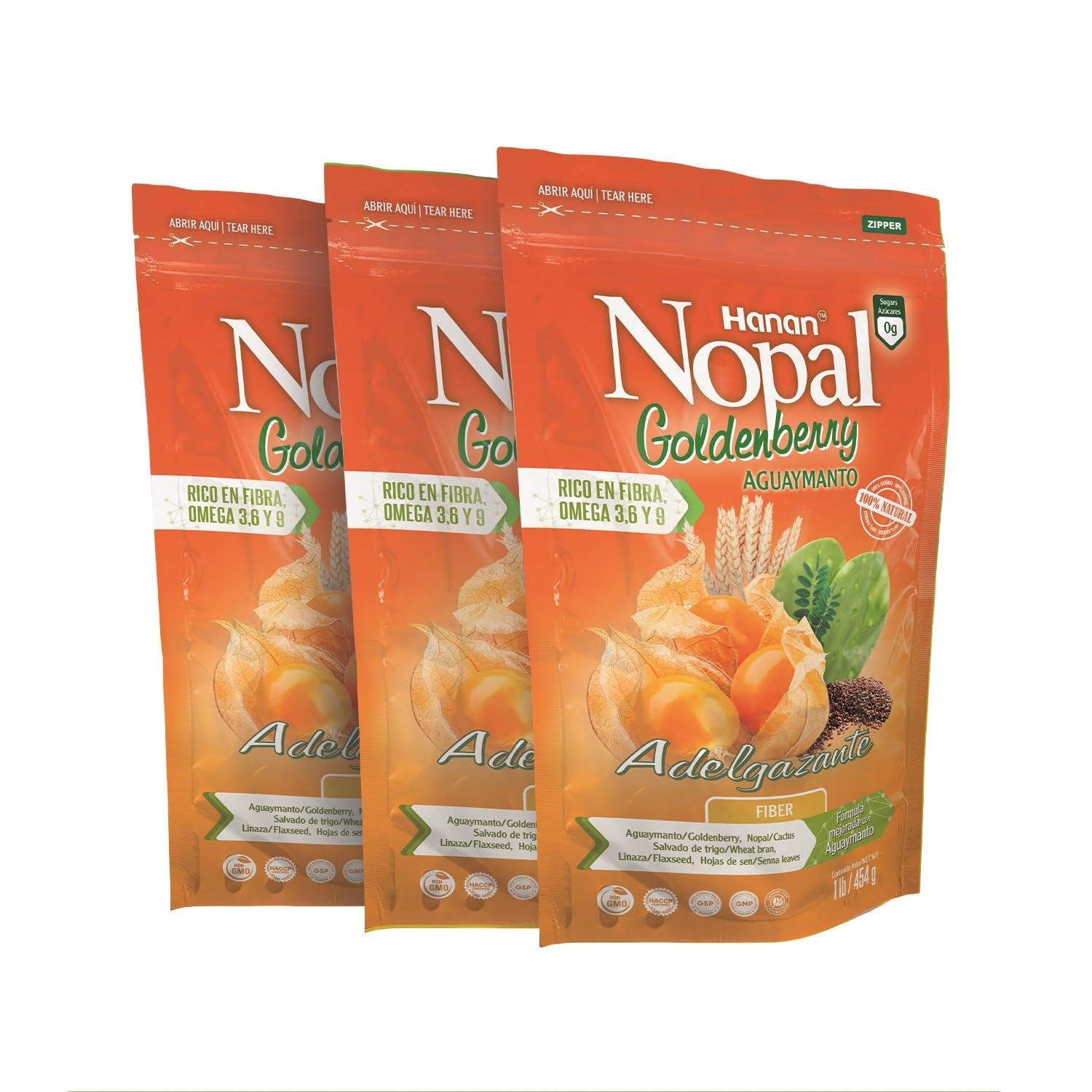 NOPAL MIX Goldenberry Aguaymanto High Fiber Blend, Powder Fiber, 48 oz