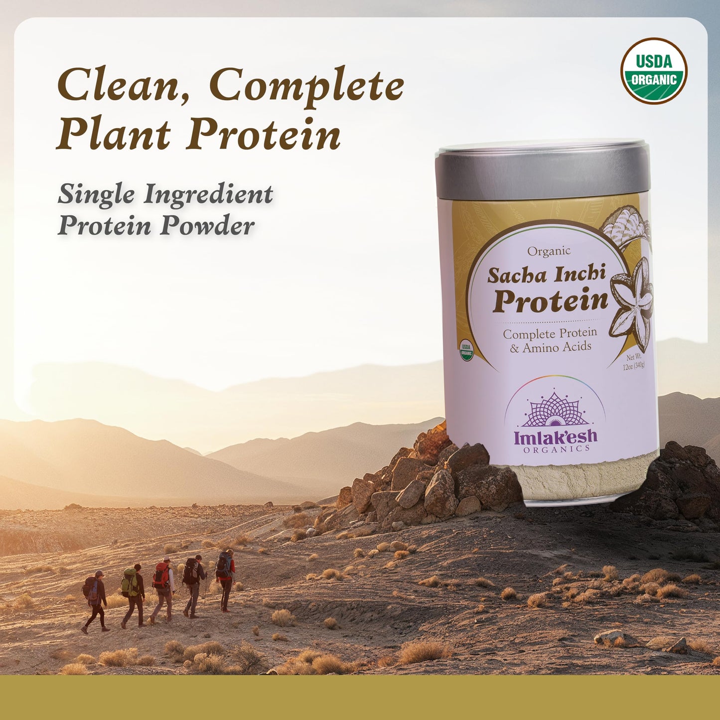 Imlak'esh Organics Sacha Inchi Protein Powder, 12 oz