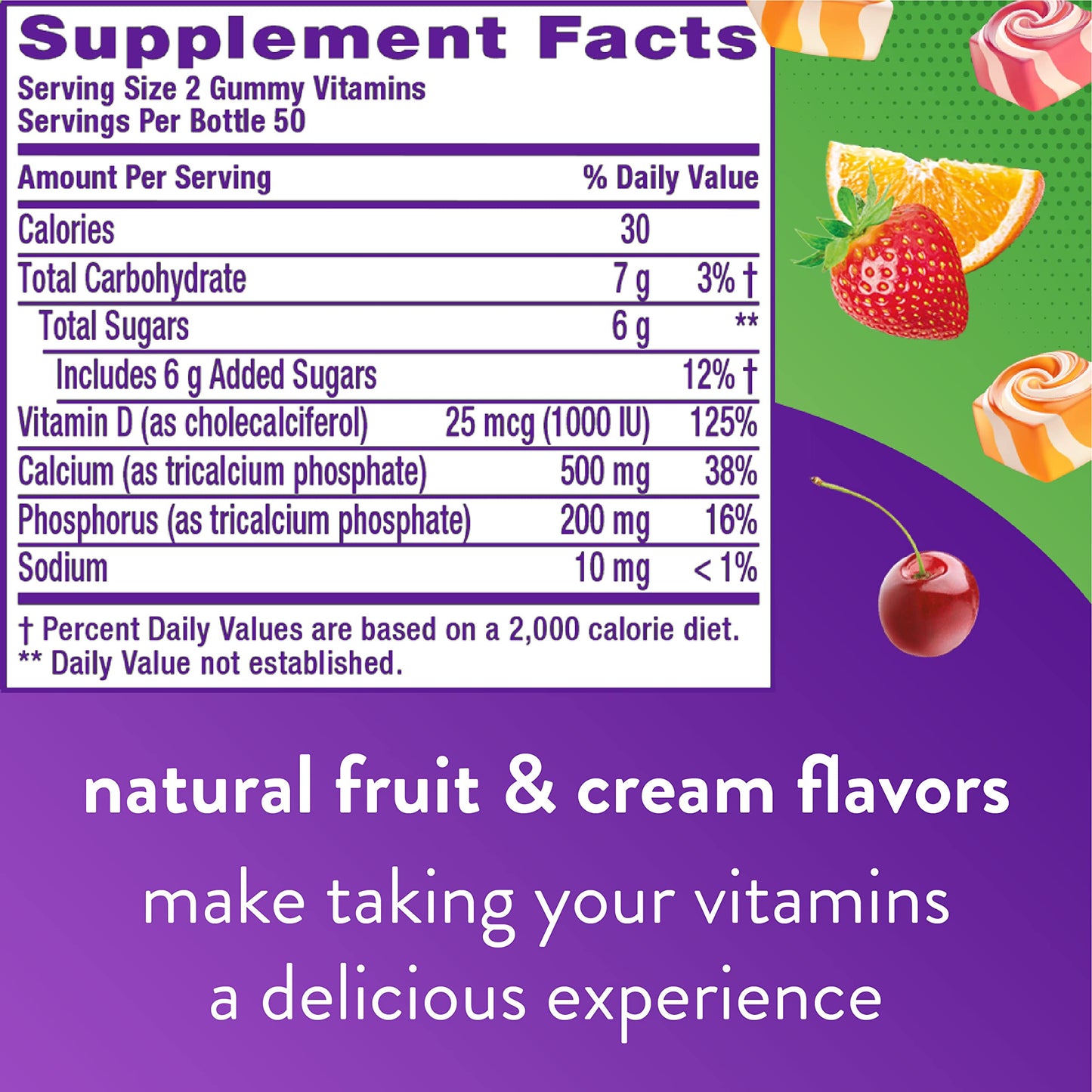 Vitafusion Calcium Gummy Vitamins, 100 Count