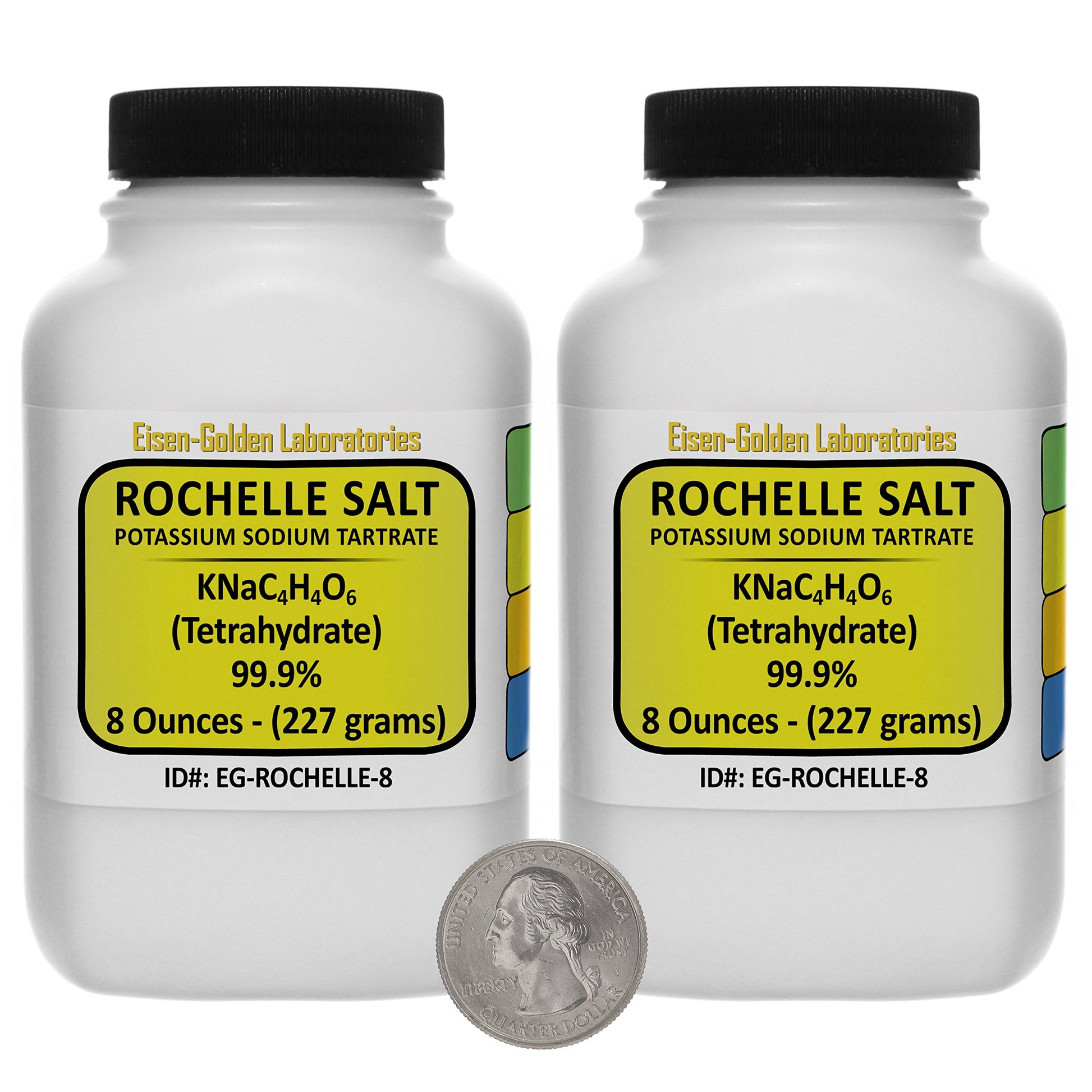 Eisen-Golden Laboratories Potassium Sodium Tartrate [Rochelle Salt] 99.9% USP Grade Powder, 2 Bottles