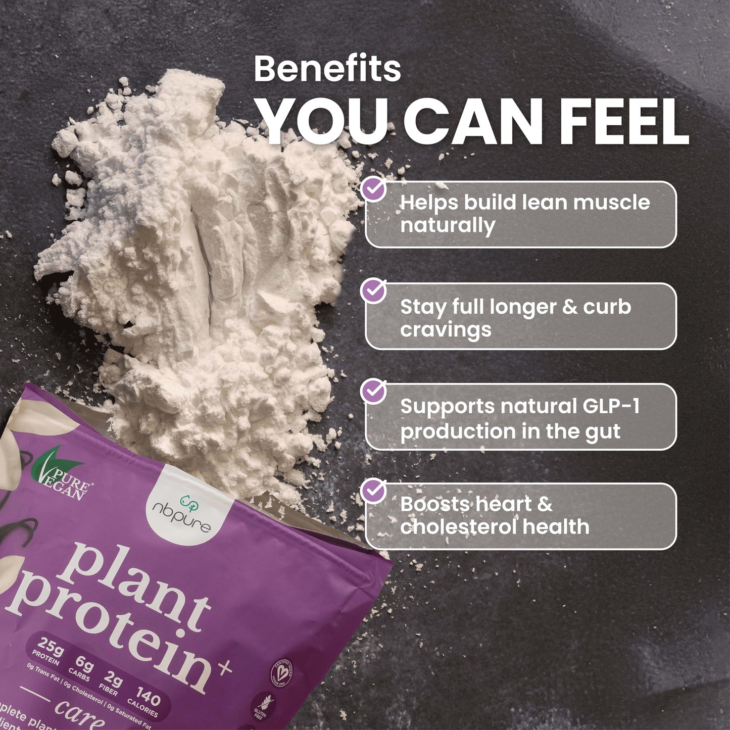 nbpure Plant Protein+ Vegan Pea Protein Powder Vanilla 29.5 Servings