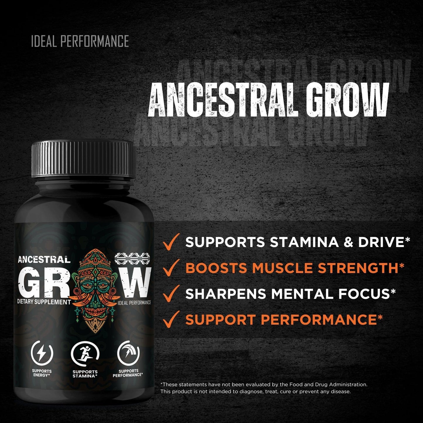 IDEAL PERFORMANCE Ancestral Grow Supplement Capsule, 180 Capsules