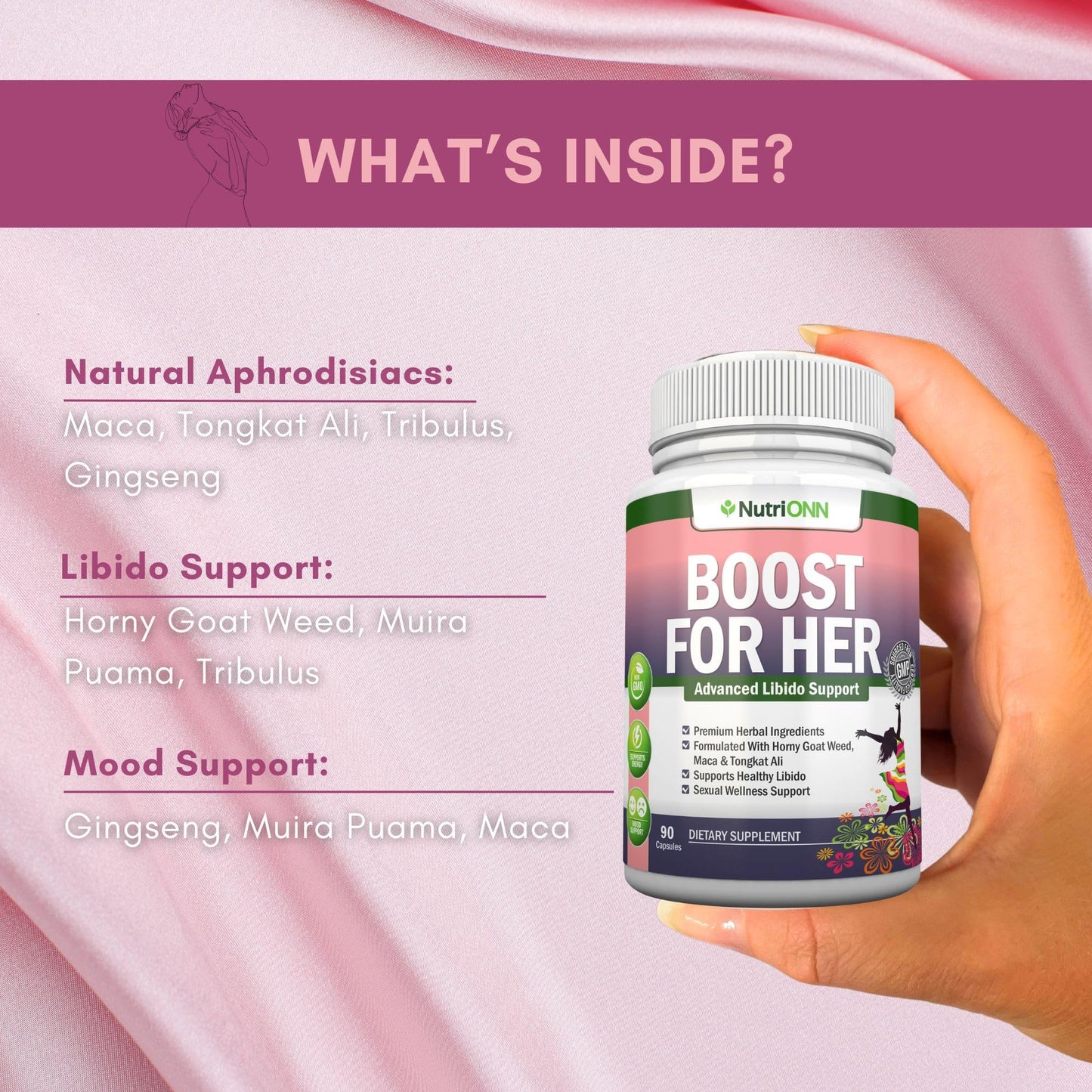 NutriONN Boost For Her Libido Capsule 90 Count