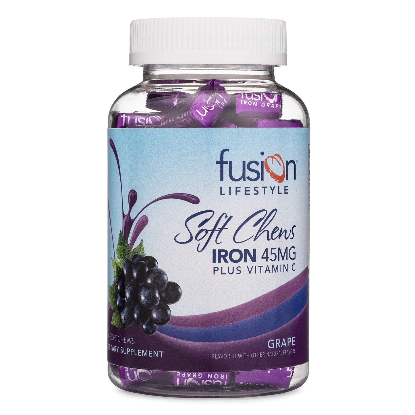 Fusion Lifestyle Chewable Iron Gummies 60 Count