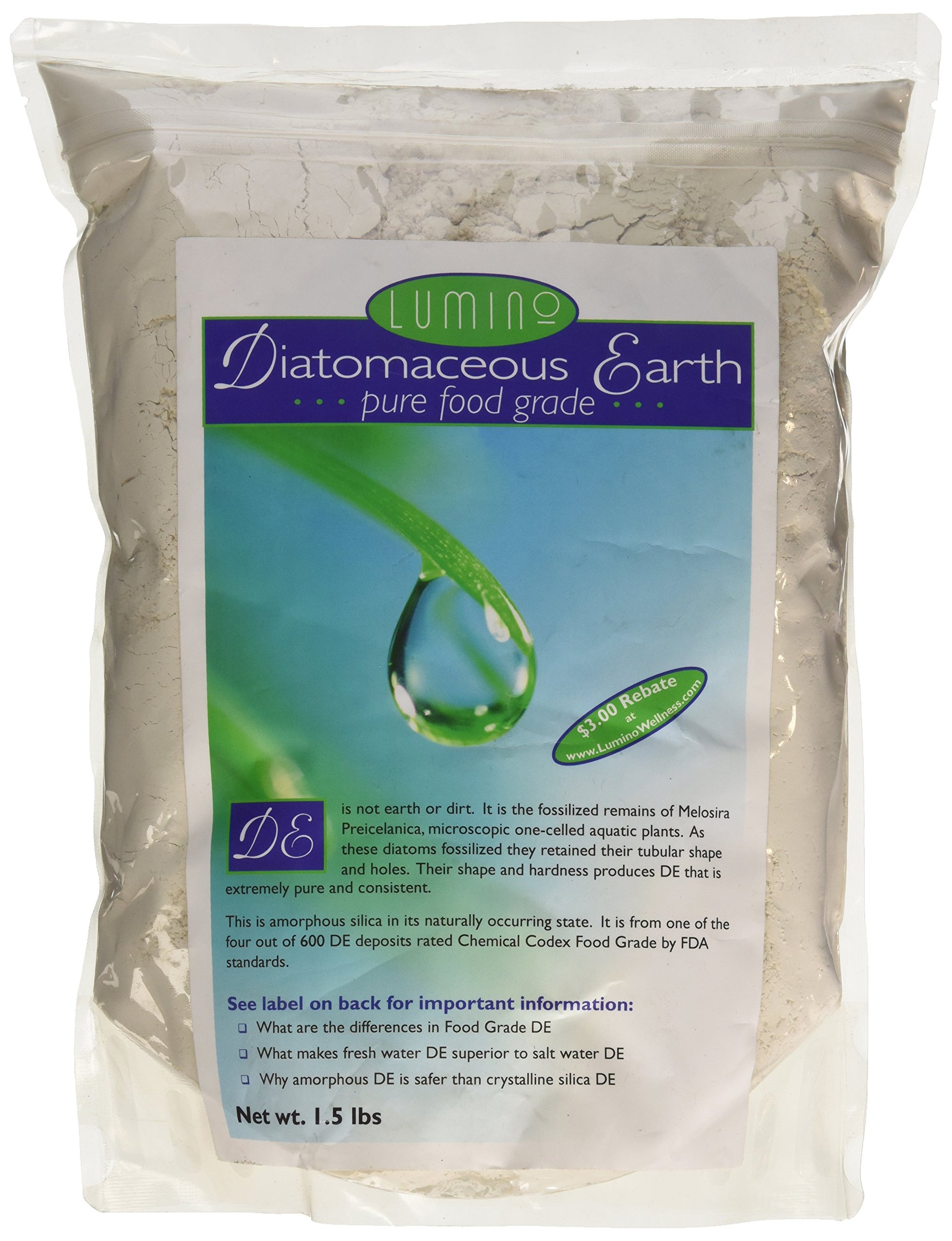 Lumino Home Food Grade Diatomaceous Earth Powder, 24 Ounce