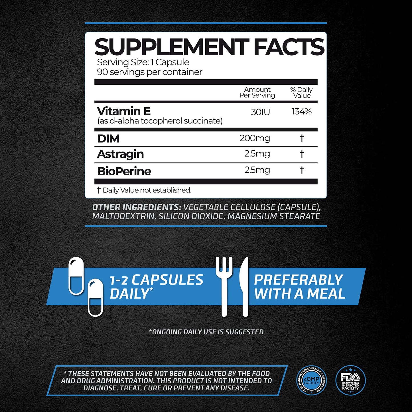 PrimeGENIX DIM 3X 200mg Estrogen Blocker & Aromatase Inhibitor for Men, Hormone Balance & Fitness Booster, 90 Capsules