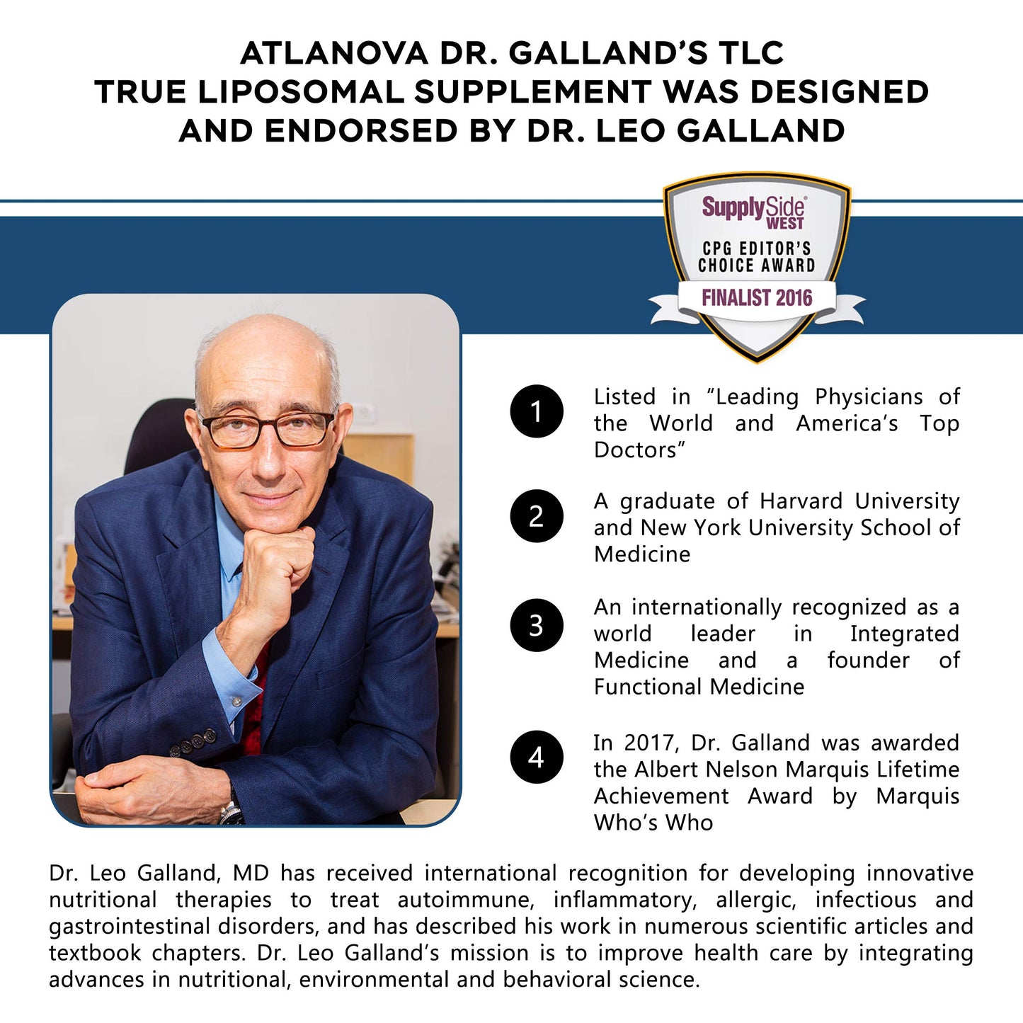 ATLANOVA Dr. Galland’s TLC - True Liposomal Supplement, Turmeric Curcumin Supplement - Luteolin, Black Cumin Seed & 5% Thymoquinone, High Absorption Formula, Vegan - 60 Capsules
