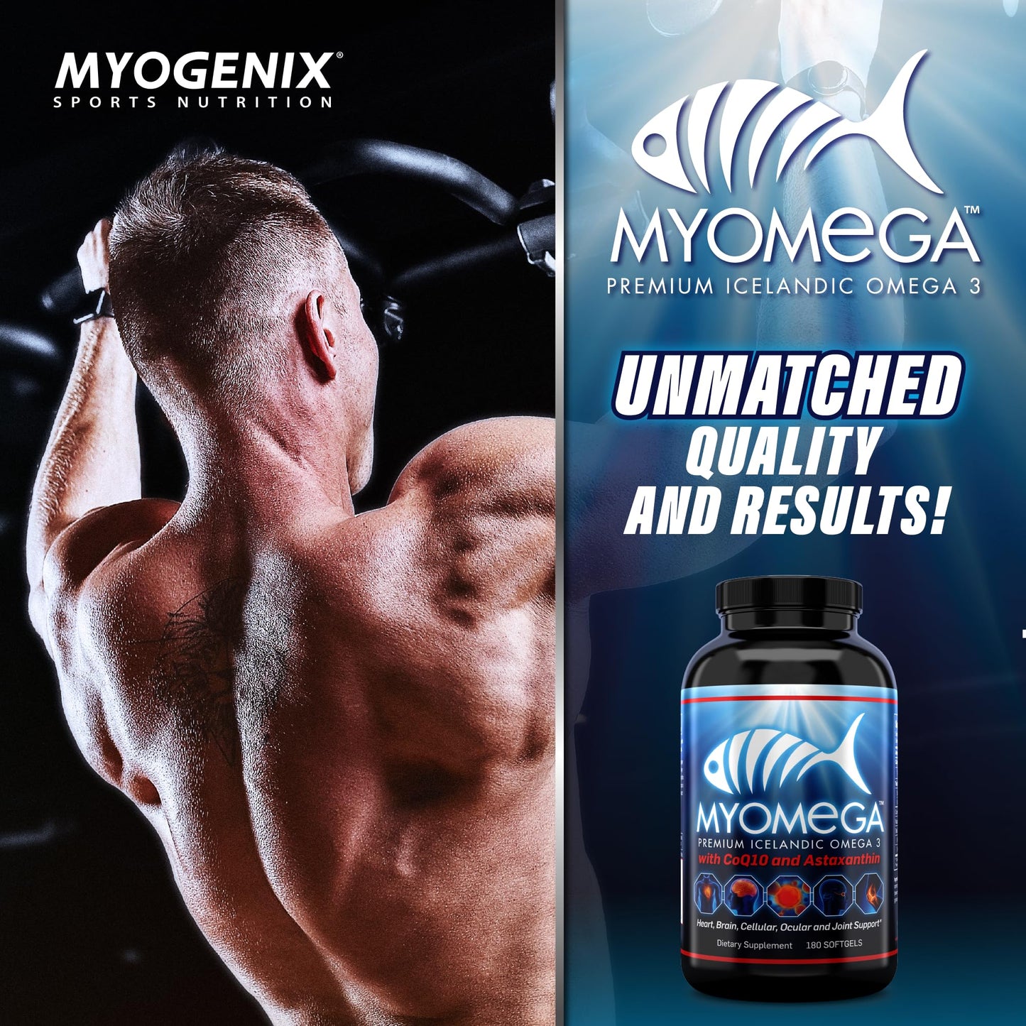 Myogenix Myomega Premium Icelandic Omega-3 with Co-Q10 and Astaxanthin 90 Softgels